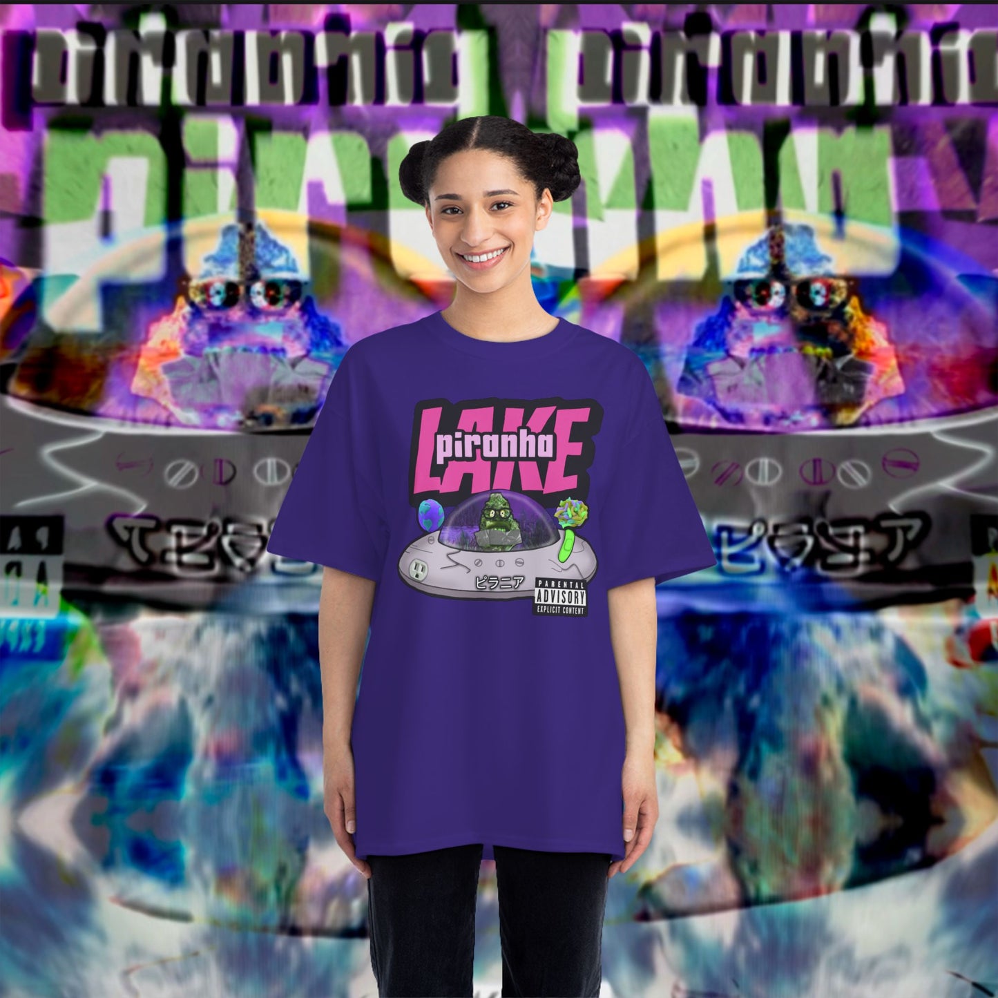 “Lost UFO” by Piranha Lake graphic T-shirt Beefy-T® Short-Sleeve T-Shirt