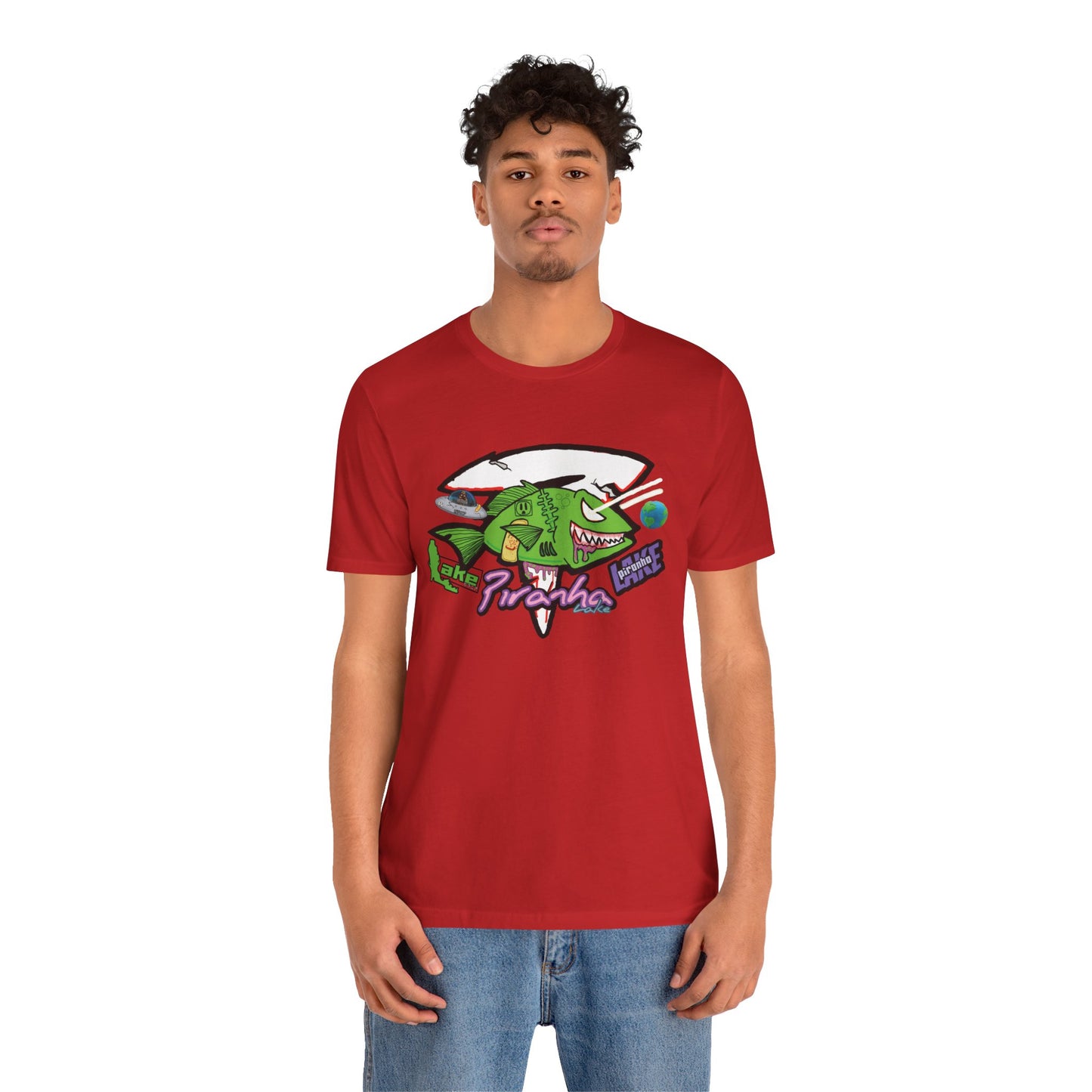 “Piranha Lake Universe” Graphic T-shirt by Piranha Lake (Unisex Jersey Short Sleeve Tee)