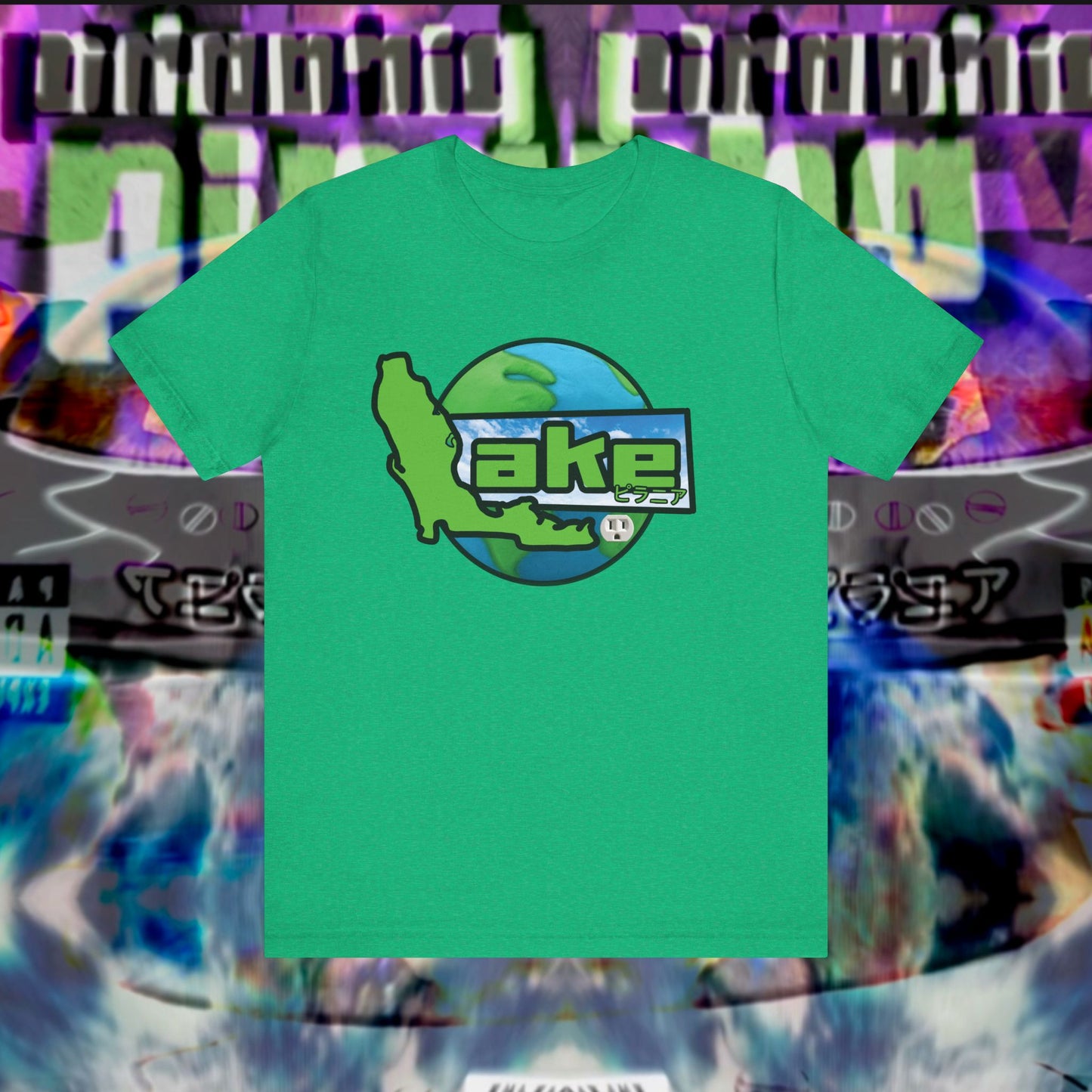 “Lake World” Graphic T-shirt by Piranha Lake (Unisex Jersey Short Sleeve Tee)