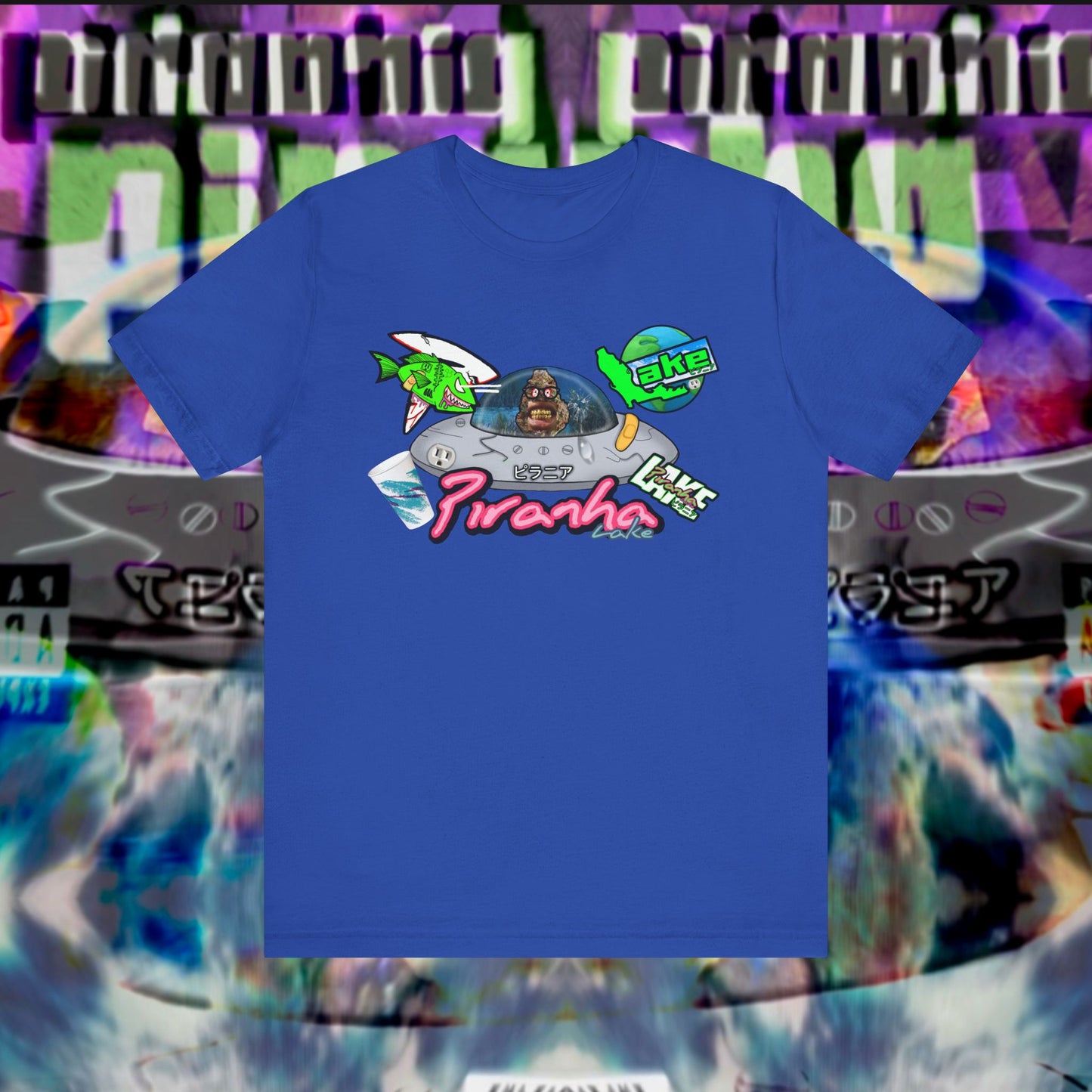 “Piranha Lake Universe 2” Graphic T-shirt by Piranha Lake (Unisex Jersey Short Sleeve Tee)