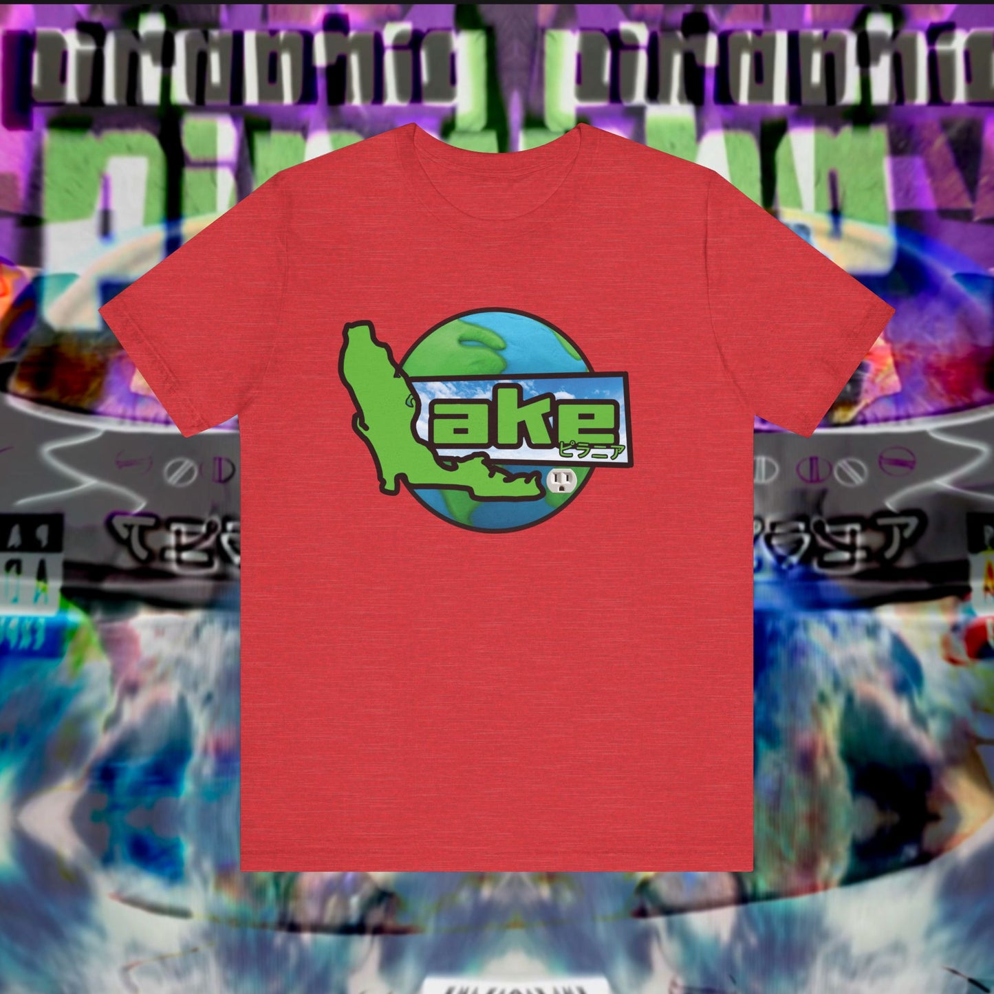“Lake World” Graphic T-shirt by Piranha Lake (Unisex Jersey Short Sleeve Tee)