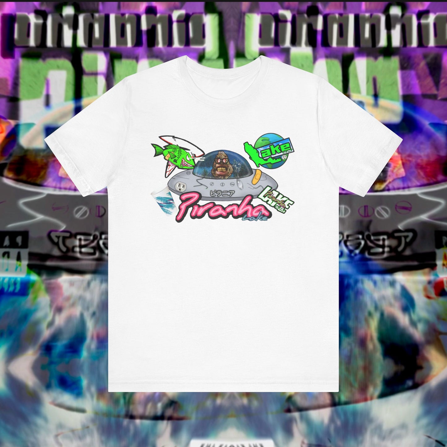 “Piranha Lake Universe 2” Graphic T-shirt by Piranha Lake (Unisex Jersey Short Sleeve Tee)