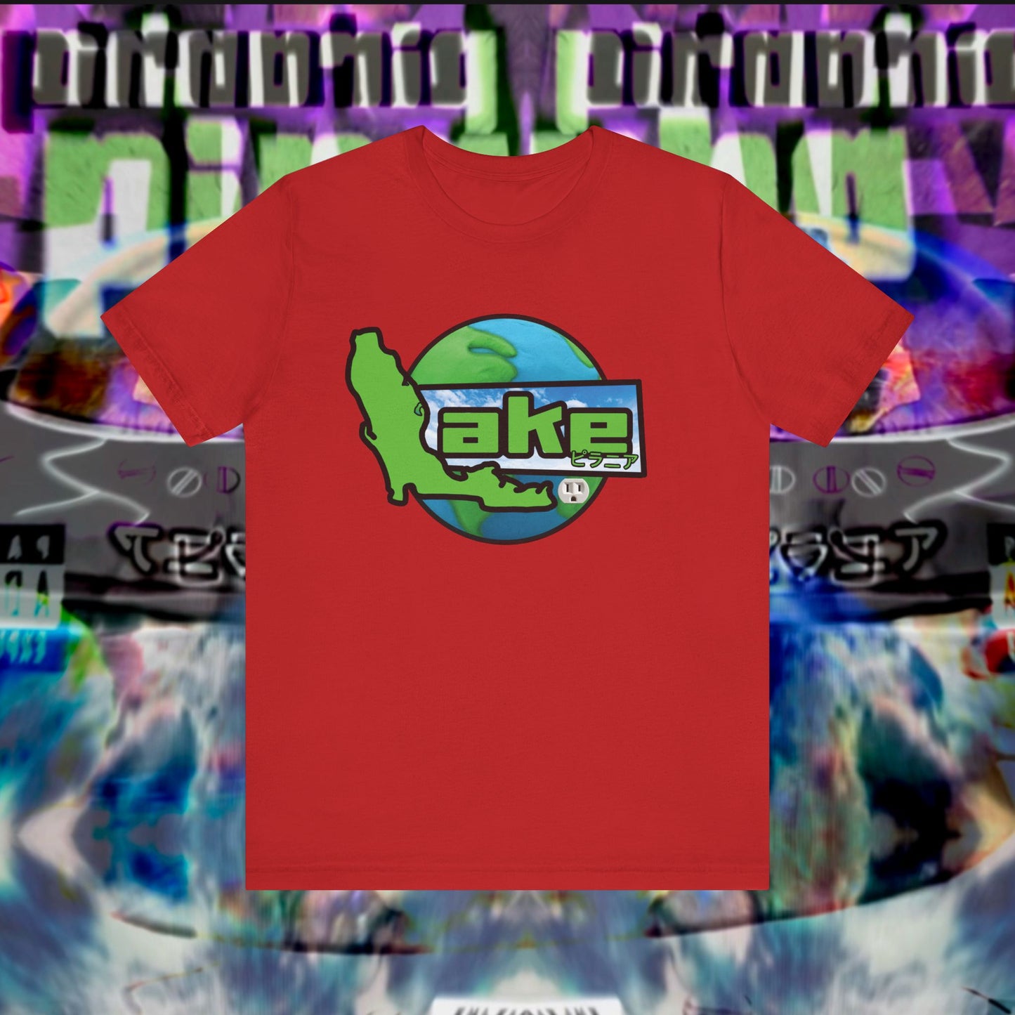 “Lake World” Graphic T-shirt by Piranha Lake (Unisex Jersey Short Sleeve Tee)