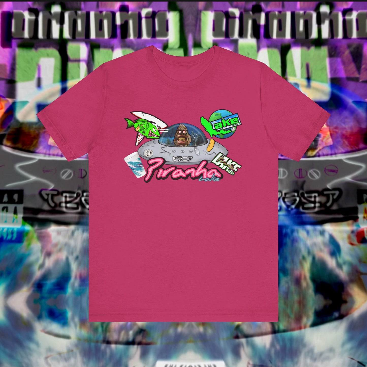 “Piranha Lake Universe 2” Graphic T-shirt by Piranha Lake (Unisex Jersey Short Sleeve Tee)