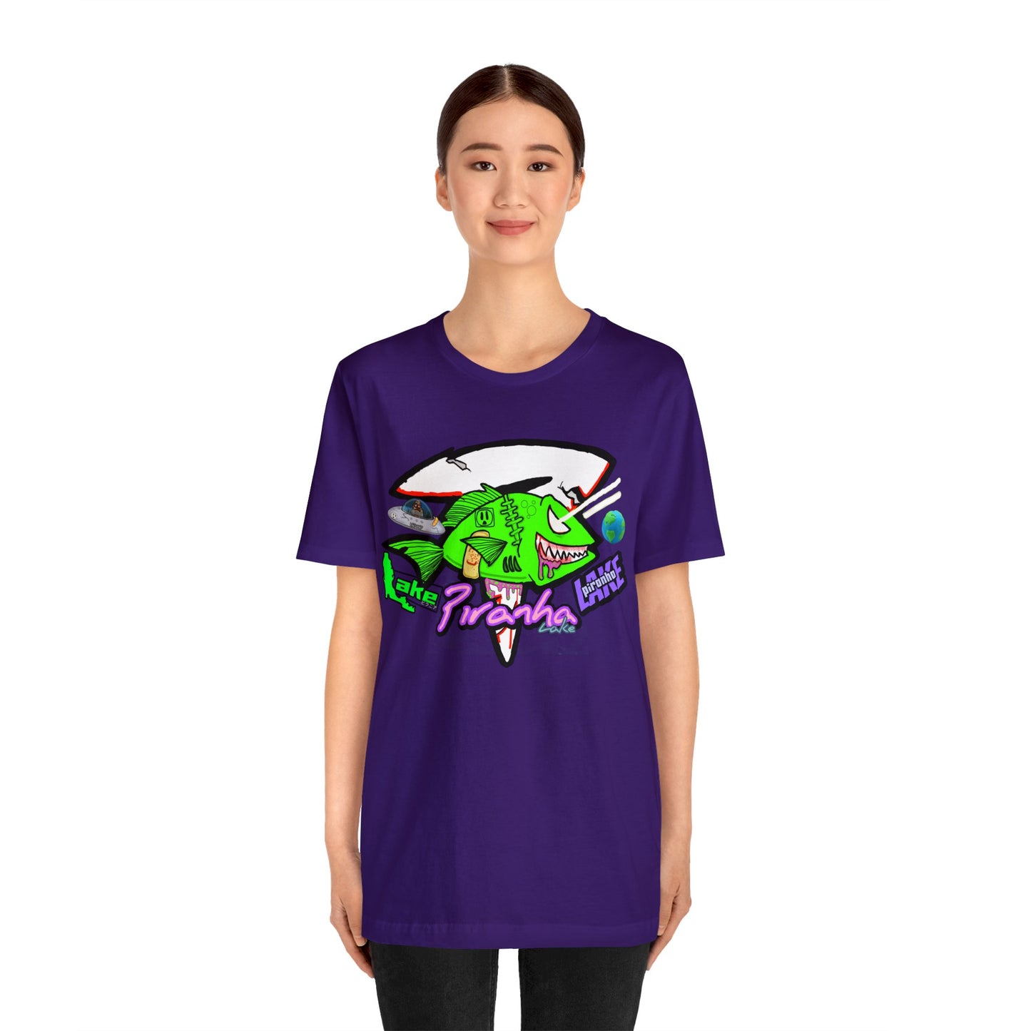 “Piranha Lake Universe” Graphic T-shirt by Piranha Lake (Unisex Jersey Short Sleeve Tee)