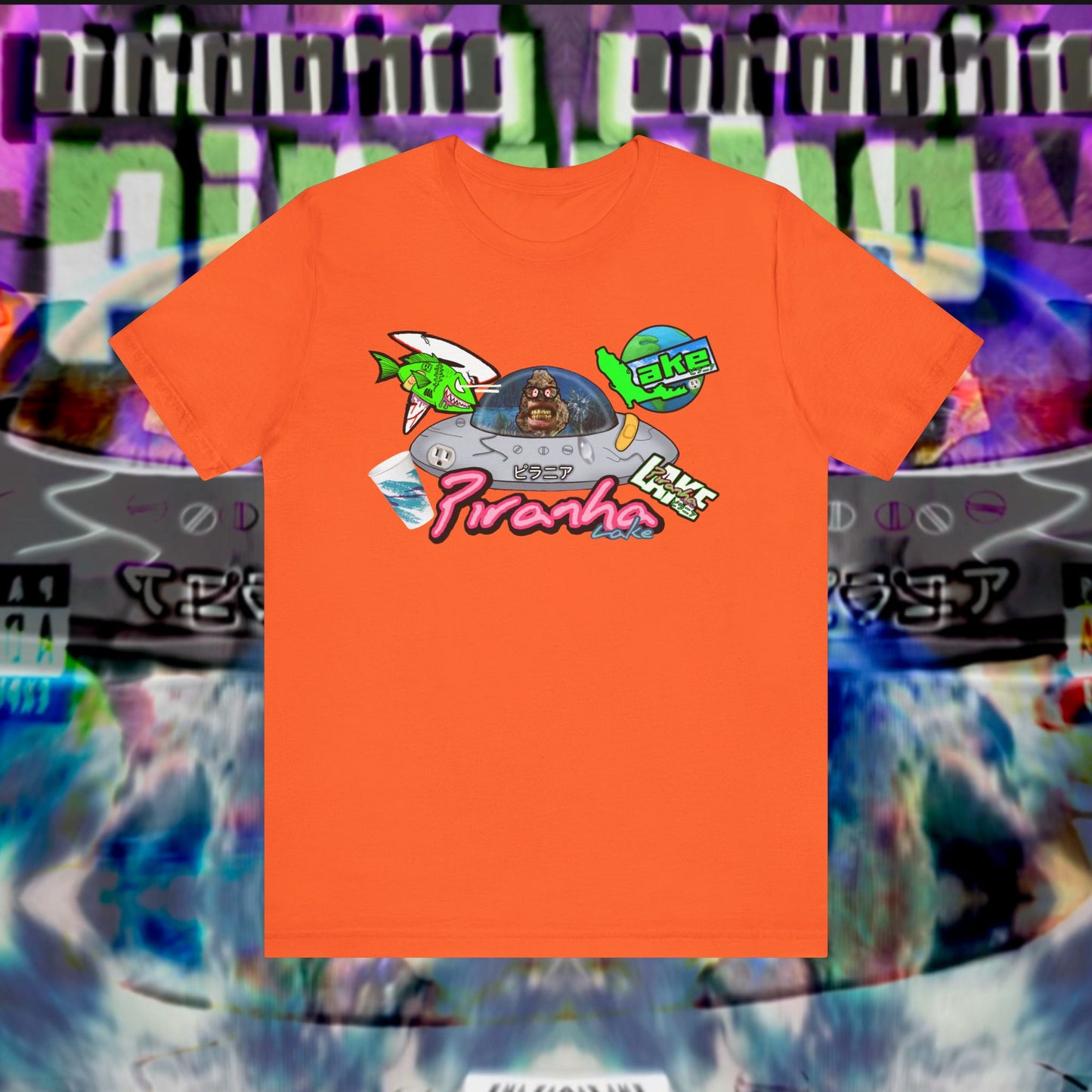 “Piranha Lake Universe 2” Graphic T-shirt by Piranha Lake (Unisex Jersey Short Sleeve Tee)