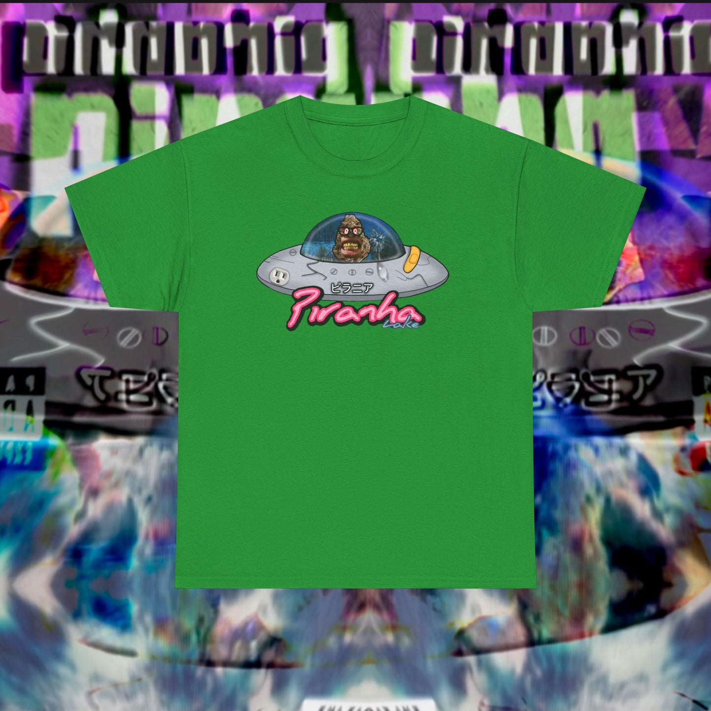 “UFO bud” Graphic T-shirt by Piranha Lake LLC (Unisex Heavy Cotton Tee)