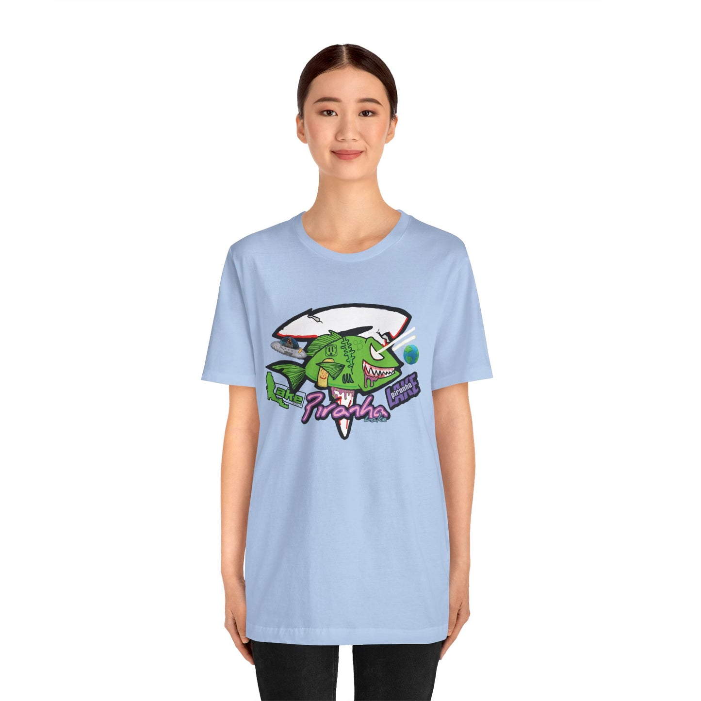 “Piranha Lake Universe” Graphic T-shirt by Piranha Lake (Unisex Jersey Short Sleeve Tee)