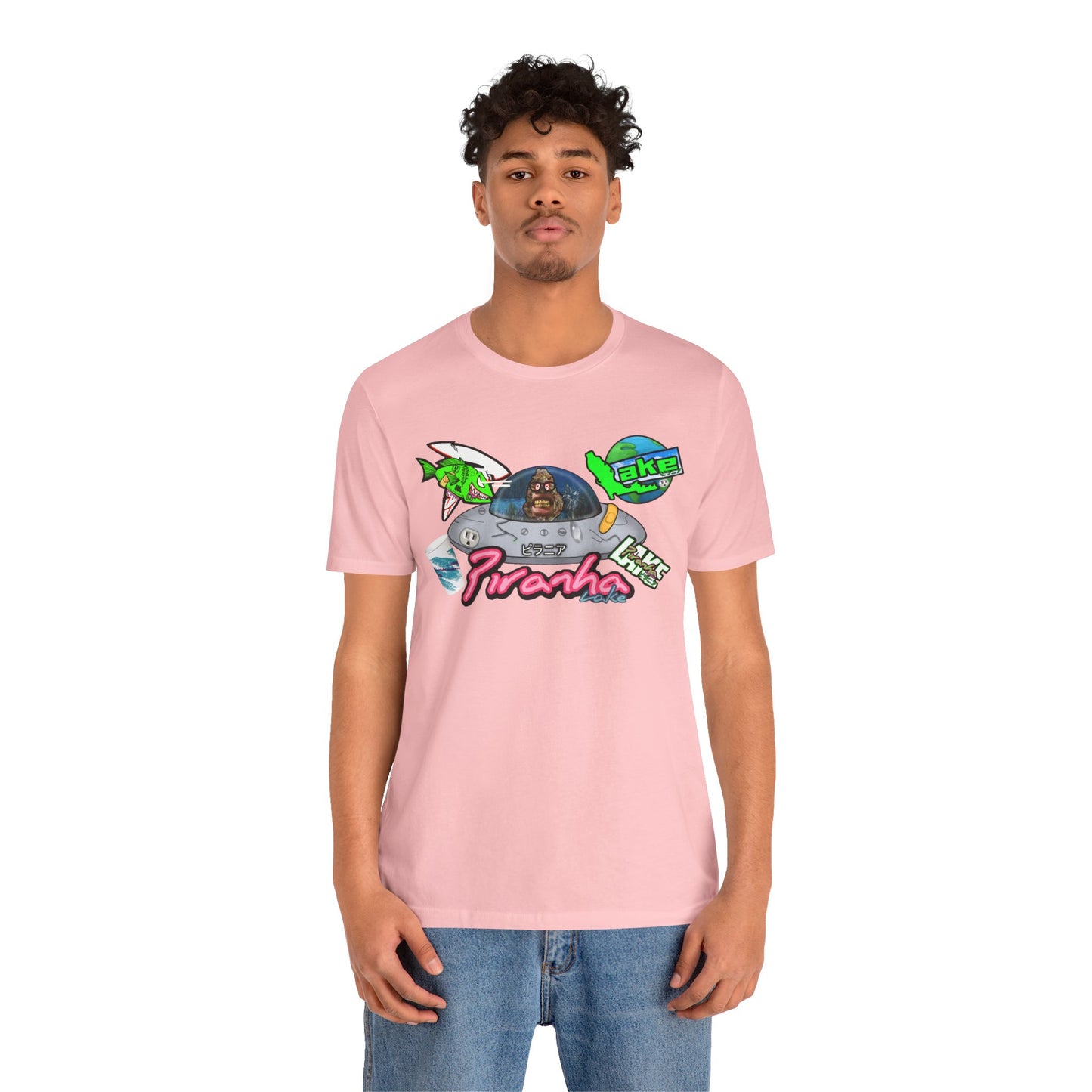 “Piranha Lake Universe 2” Graphic T-shirt by Piranha Lake (Unisex Jersey Short Sleeve Tee)