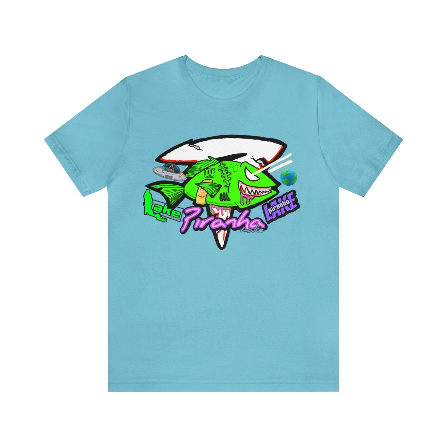 “Piranha Lake Universe” Graphic T-shirt by Piranha Lake (Unisex Jersey Short Sleeve Tee)