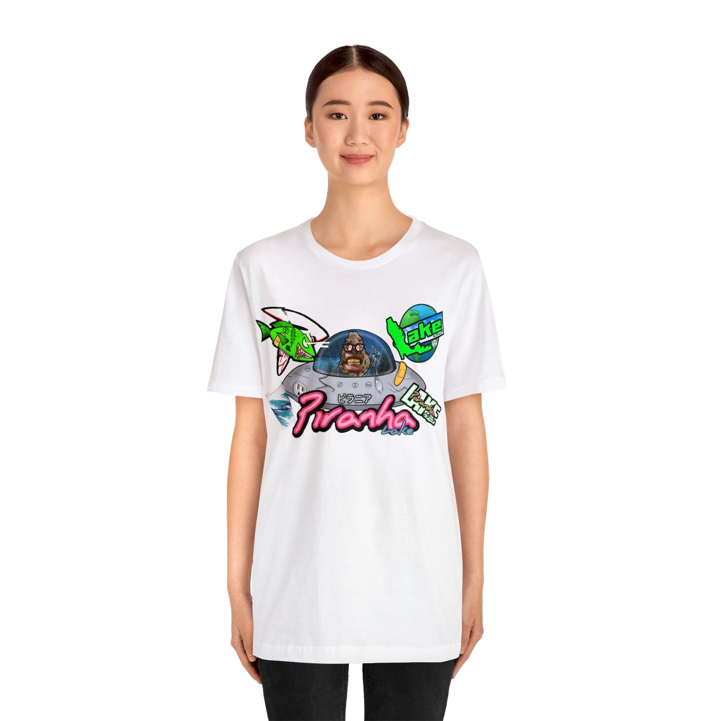 “Piranha Lake Universe 2” Graphic T-shirt by Piranha Lake (Unisex Jersey Short Sleeve Tee)