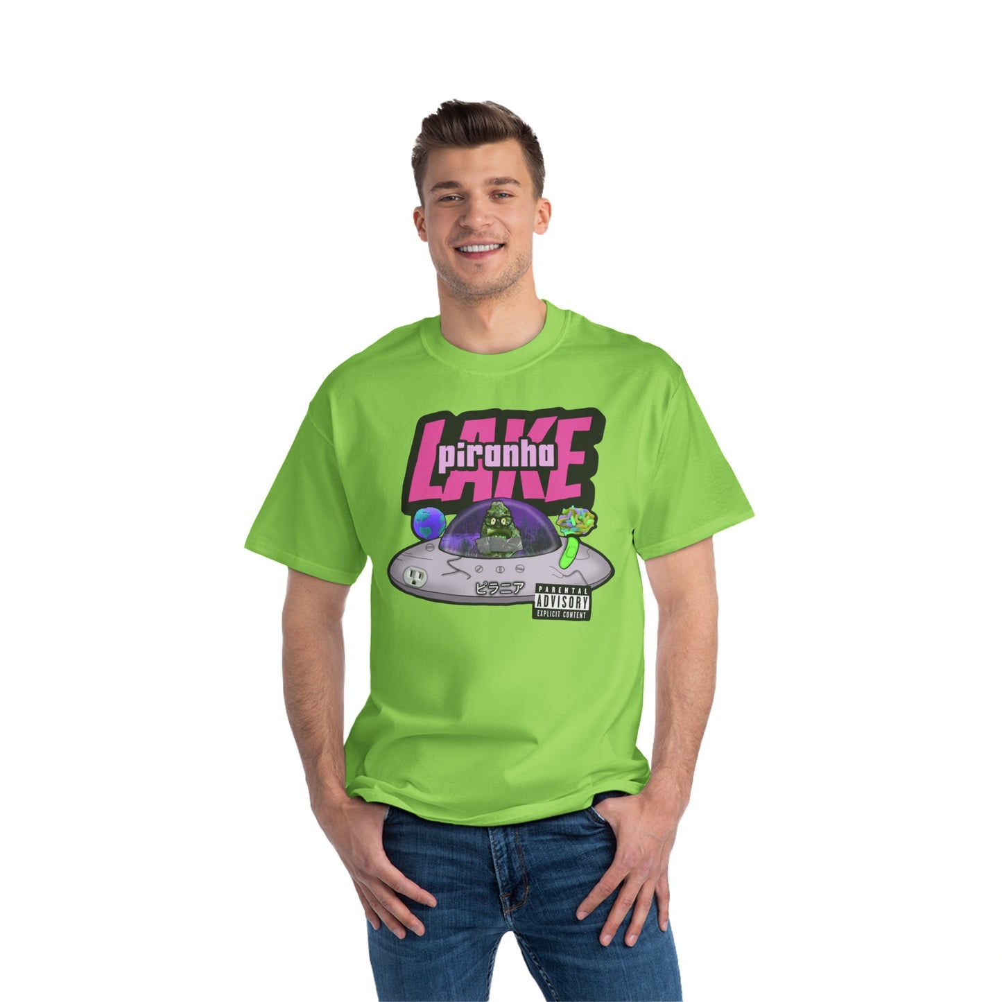 “Lost UFO” by Piranha Lake graphic T-shirt Beefy-T®  Short-Sleeve T-Shirt