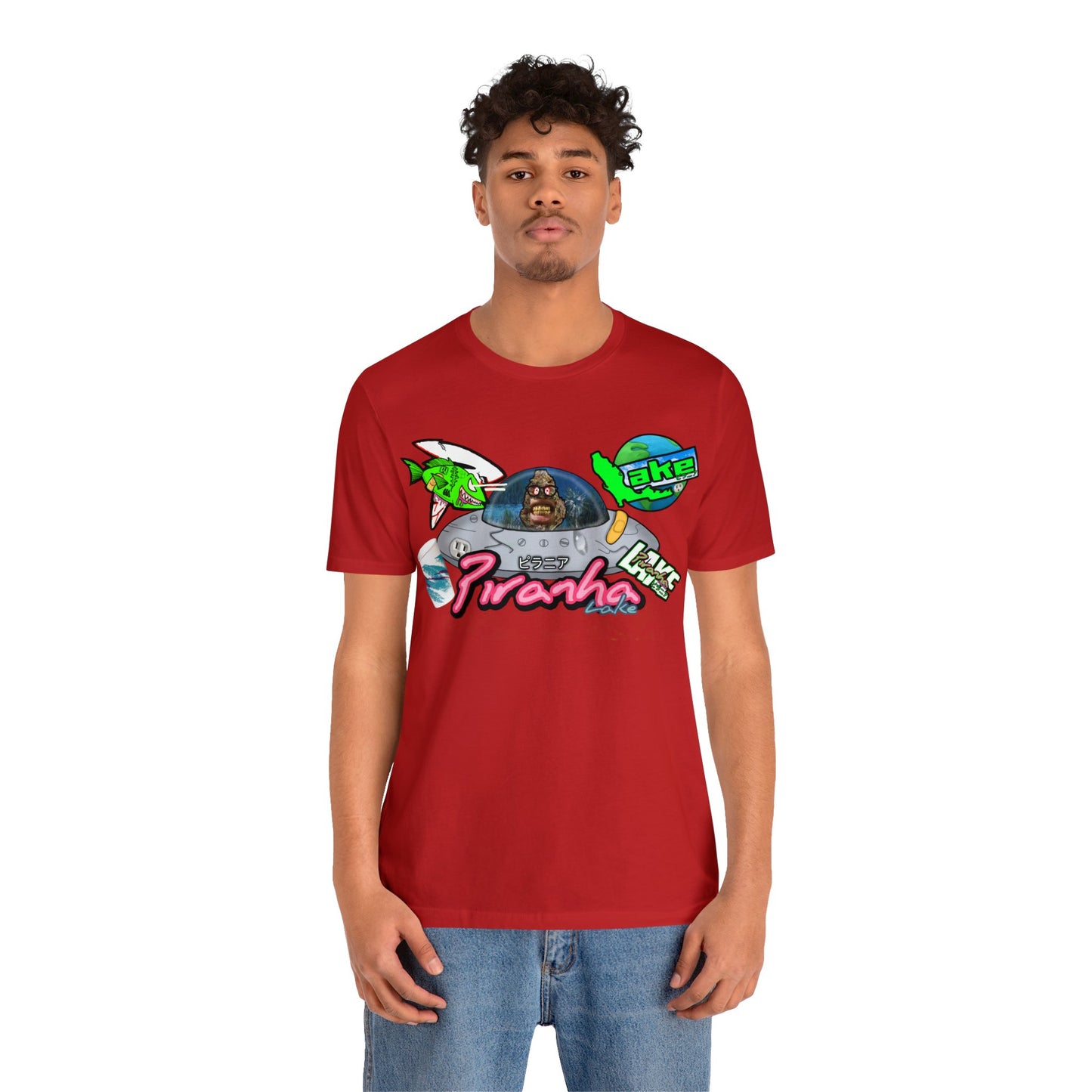 “Piranha Lake Universe 2” Graphic T-shirt by Piranha Lake (Unisex Jersey Short Sleeve Tee)