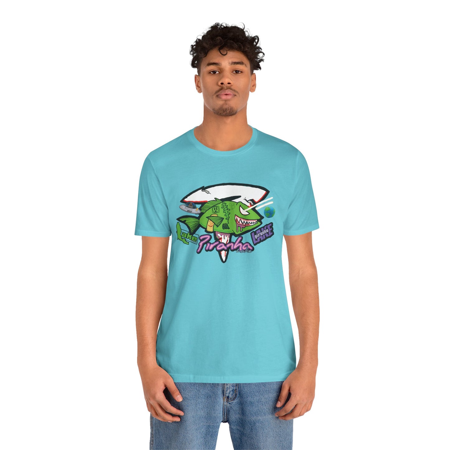 “Piranha Lake Universe” Graphic T-shirt by Piranha Lake (Unisex Jersey Short Sleeve Tee)