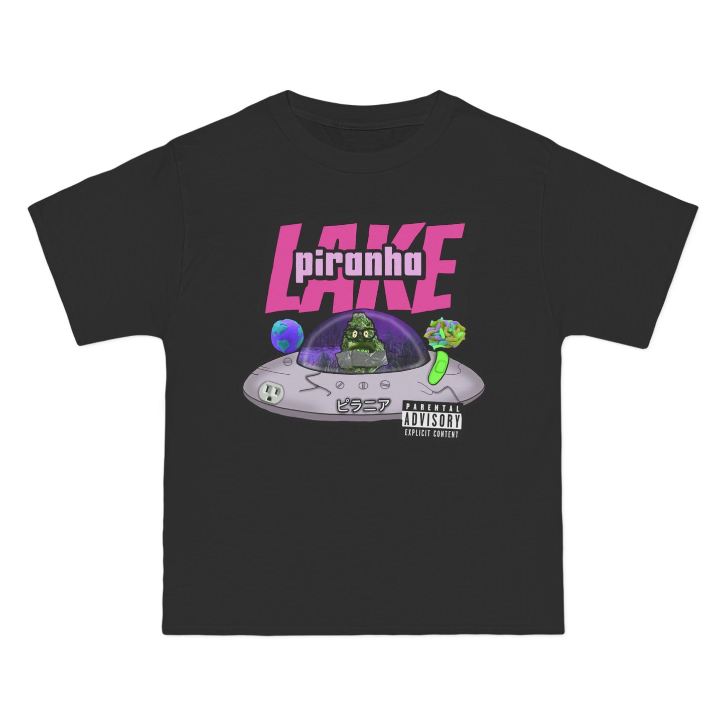 “Lost UFO” by Piranha Lake graphic T-shirt Beefy-T®  Short-Sleeve T-Shirt