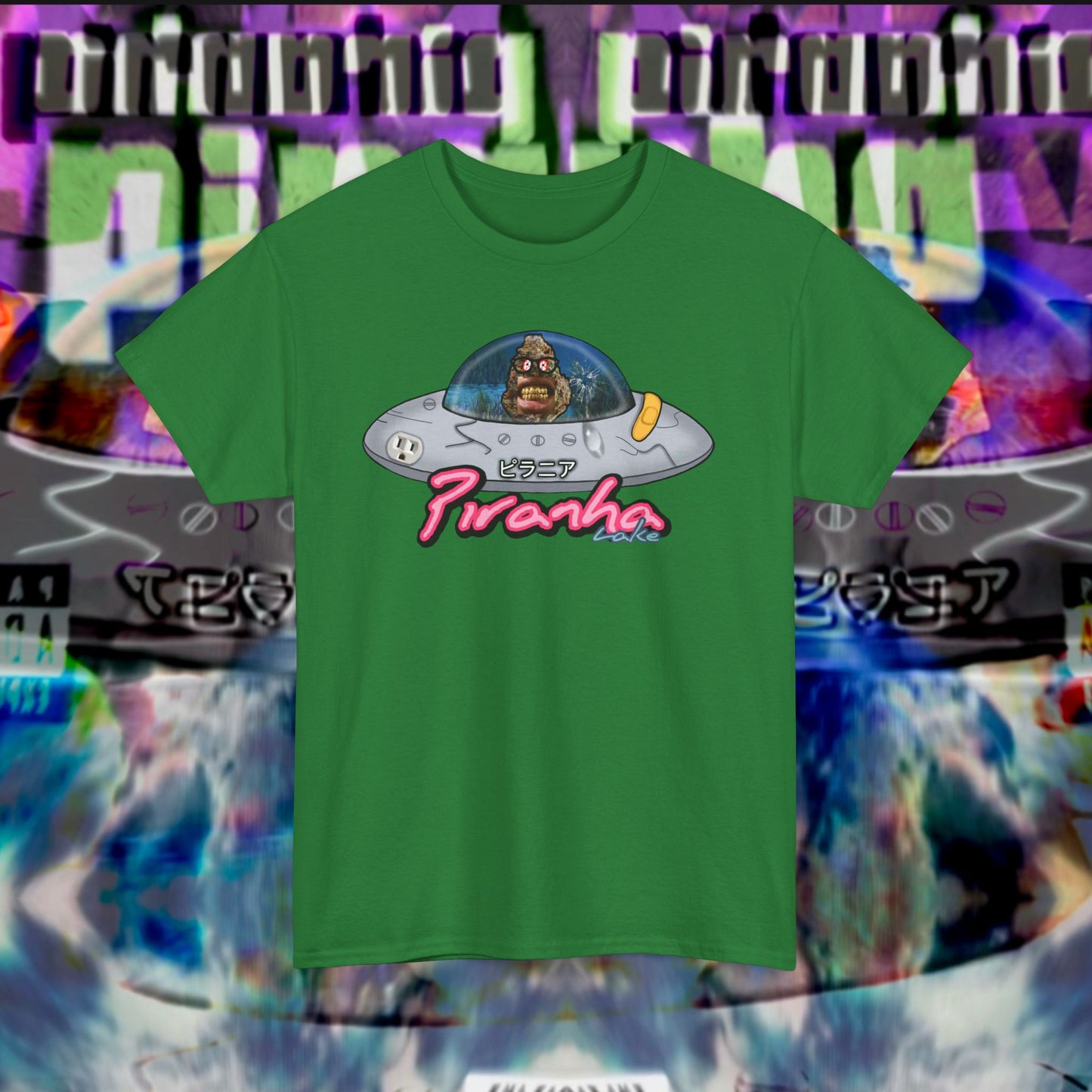“UFO bud” Graphic T-shirt by Piranha Lake LLC (Unisex Heavy Cotton Tee)
