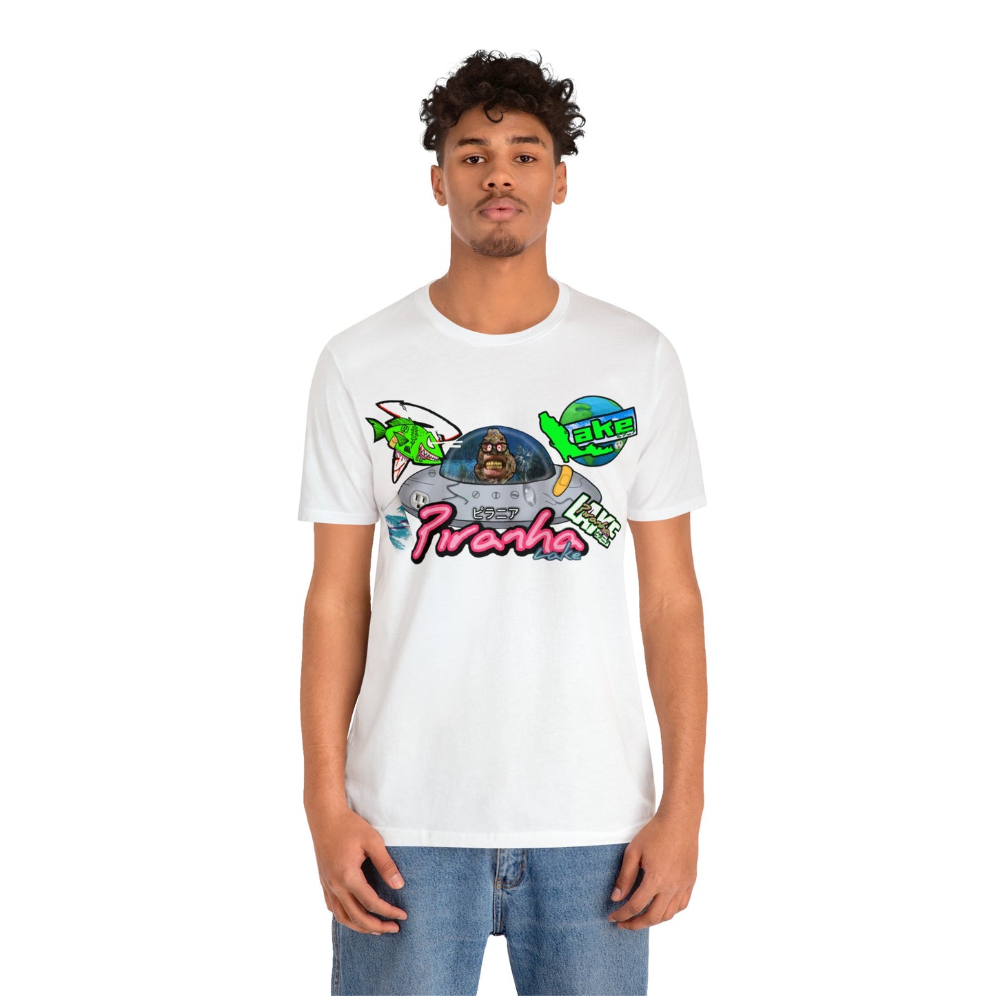 “Piranha Lake Universe 2” Graphic T-shirt by Piranha Lake (Unisex Jersey Short Sleeve Tee)