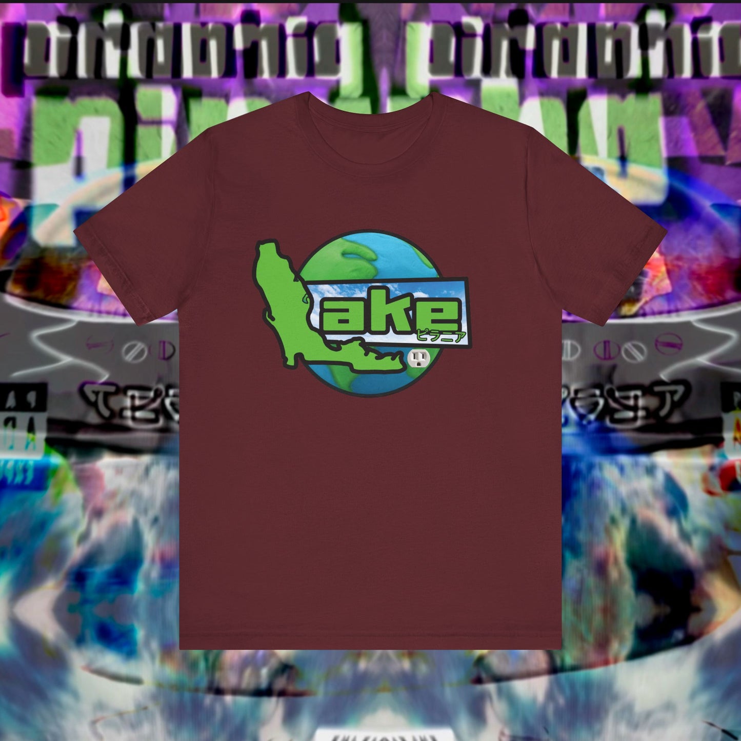 “Lake World” Graphic T-shirt by Piranha Lake (Unisex Jersey Short Sleeve Tee)