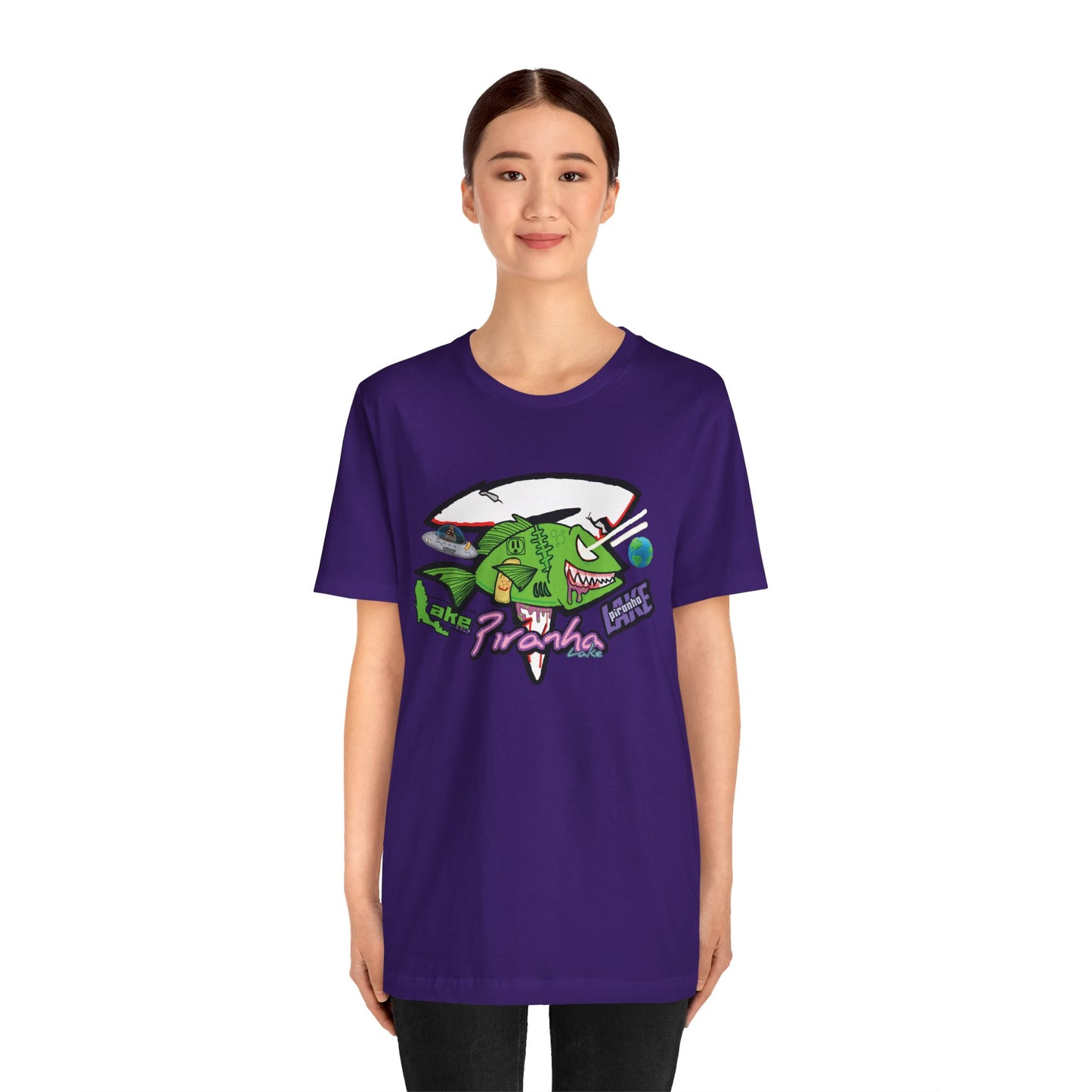 “Piranha Lake Universe” Graphic T-shirt by Piranha Lake (Unisex Jersey Short Sleeve Tee)