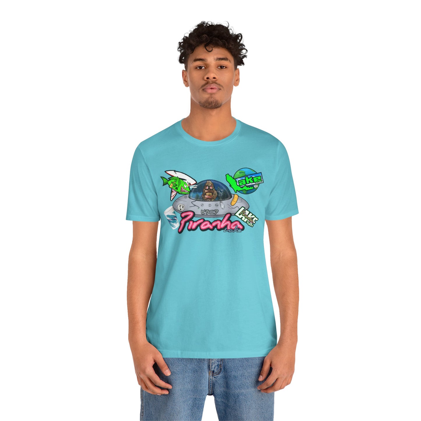 “Piranha Lake Universe 2” Graphic T-shirt by Piranha Lake (Unisex Jersey Short Sleeve Tee)