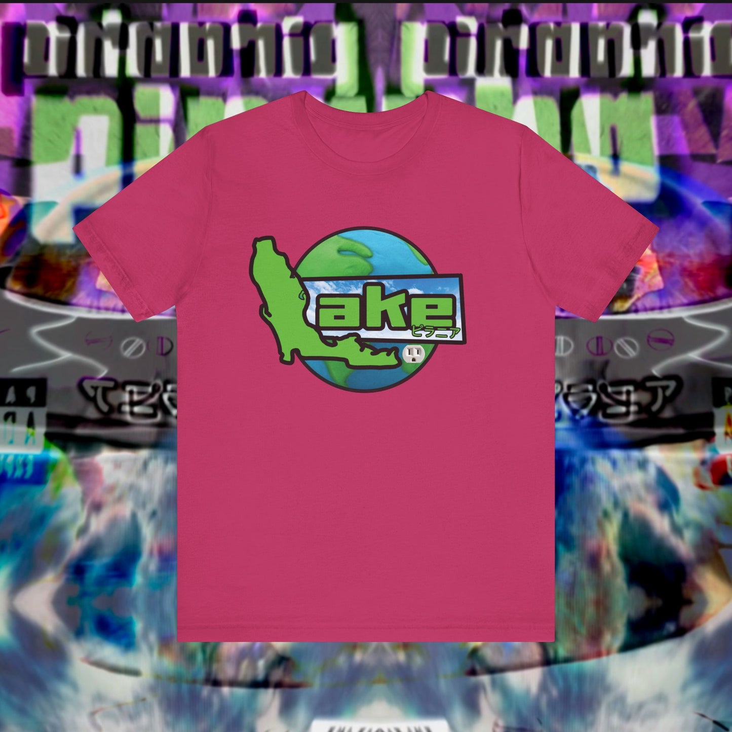 “Lake World” Graphic T-shirt by Piranha Lake (Unisex Jersey Short Sleeve Tee)