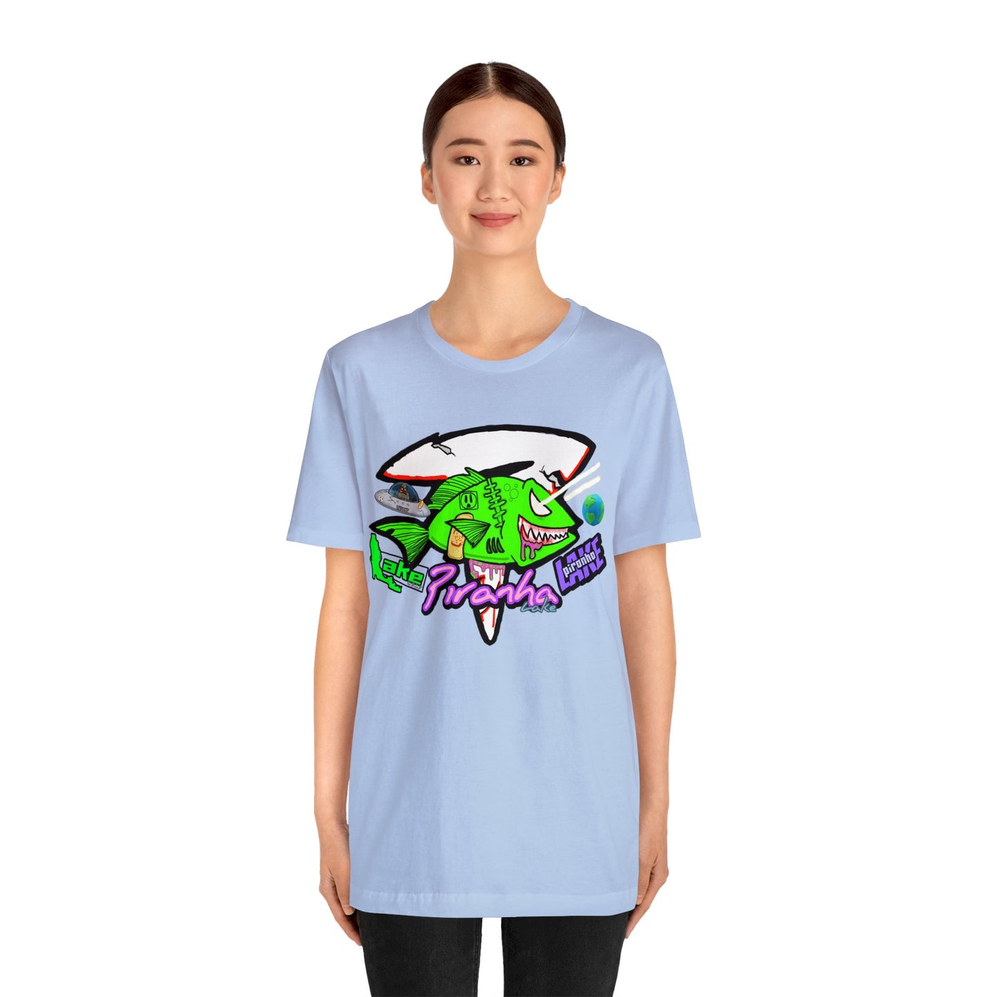 “Piranha Lake Universe” Graphic T-shirt by Piranha Lake (Unisex Jersey Short Sleeve Tee)