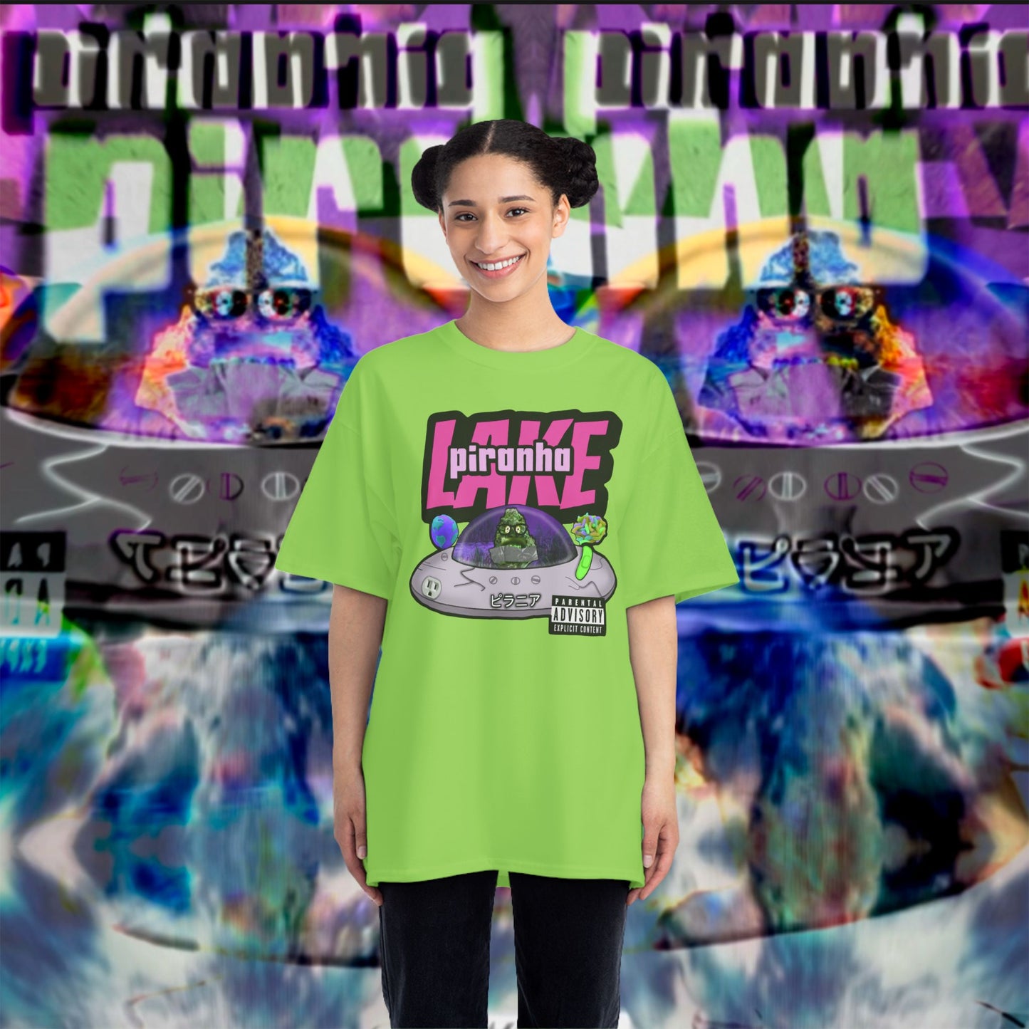 “Lost UFO” by Piranha Lake graphic T-shirt Beefy-T®  Short-Sleeve T-Shirt