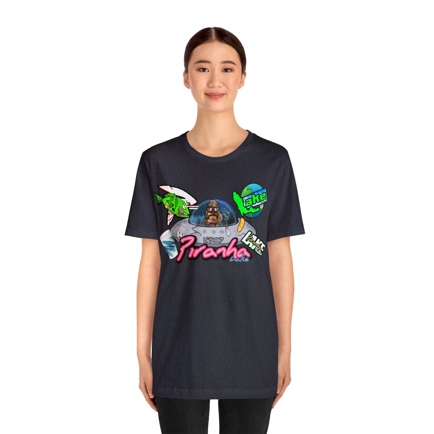 “Piranha Lake Universe 2” Graphic T-shirt by Piranha Lake (Unisex Jersey Short Sleeve Tee)