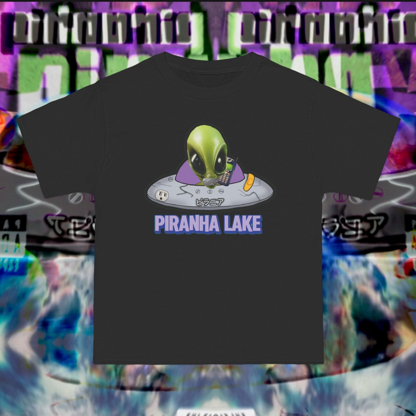 “Missing UFO” by Piranha Lake graphic T-shirt Beefy-T®  Short-Sleeve T-Shirt