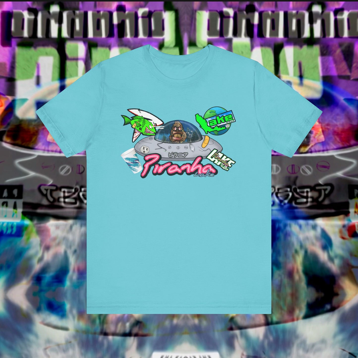 “Piranha Lake Universe 2” Graphic T-shirt by Piranha Lake (Unisex Jersey Short Sleeve Tee)