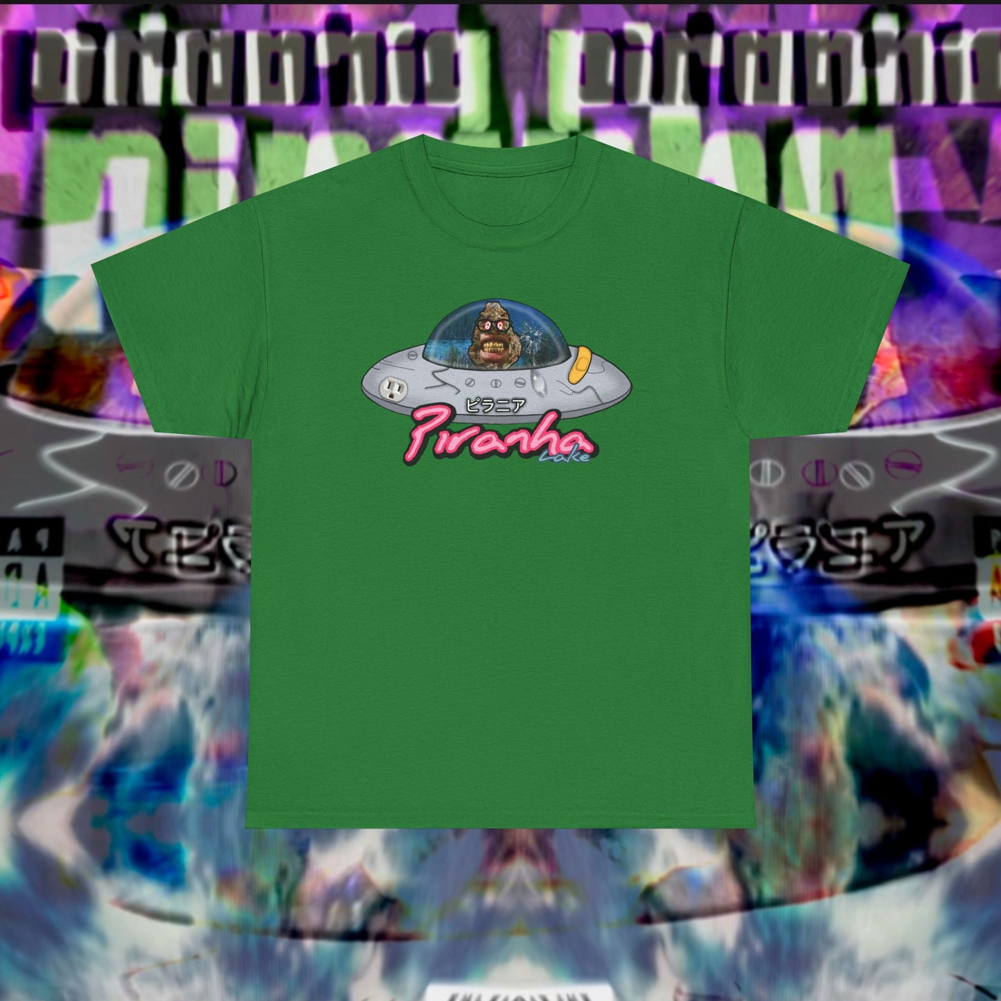 “UFO bud” Graphic T-shirt by Piranha Lake LLC (Unisex Heavy Cotton Tee)