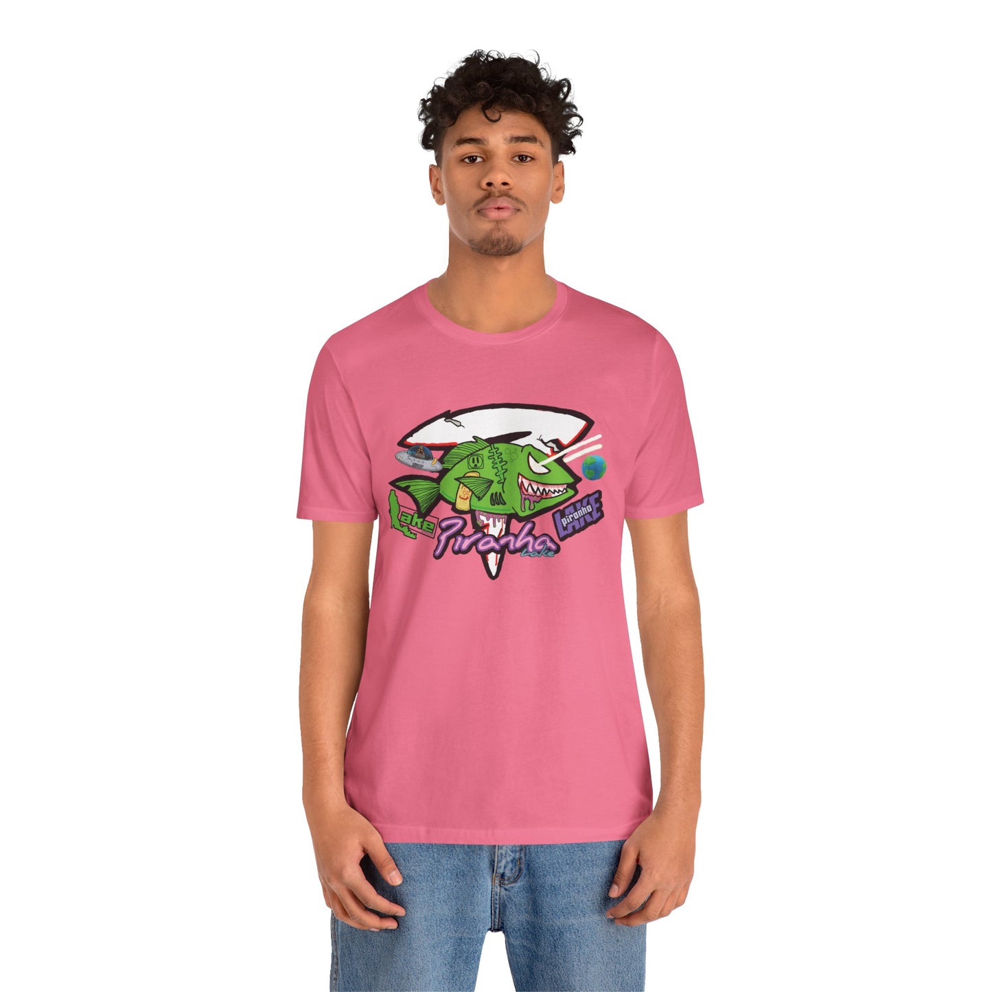 “Piranha Lake Universe” Graphic T-shirt by Piranha Lake (Unisex Jersey Short Sleeve Tee)