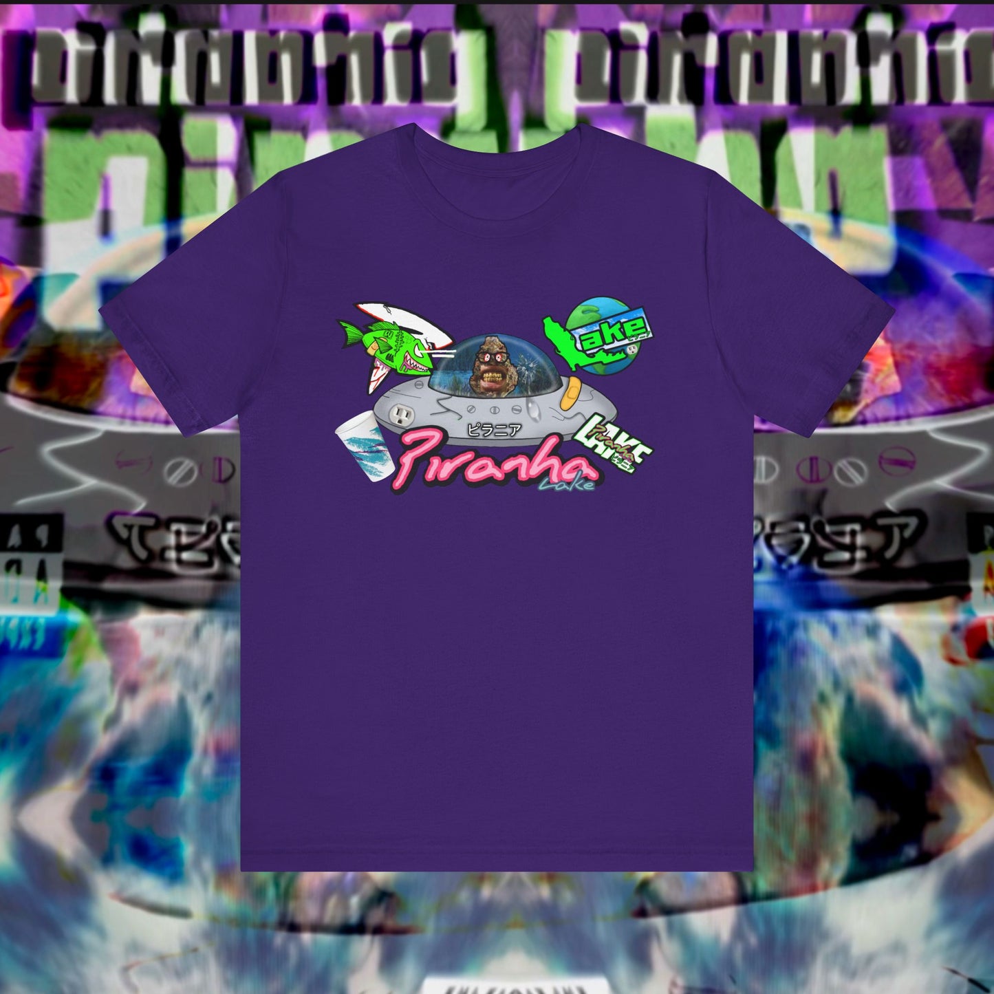“Piranha Lake Universe 2” Graphic T-shirt by Piranha Lake (Unisex Jersey Short Sleeve Tee)