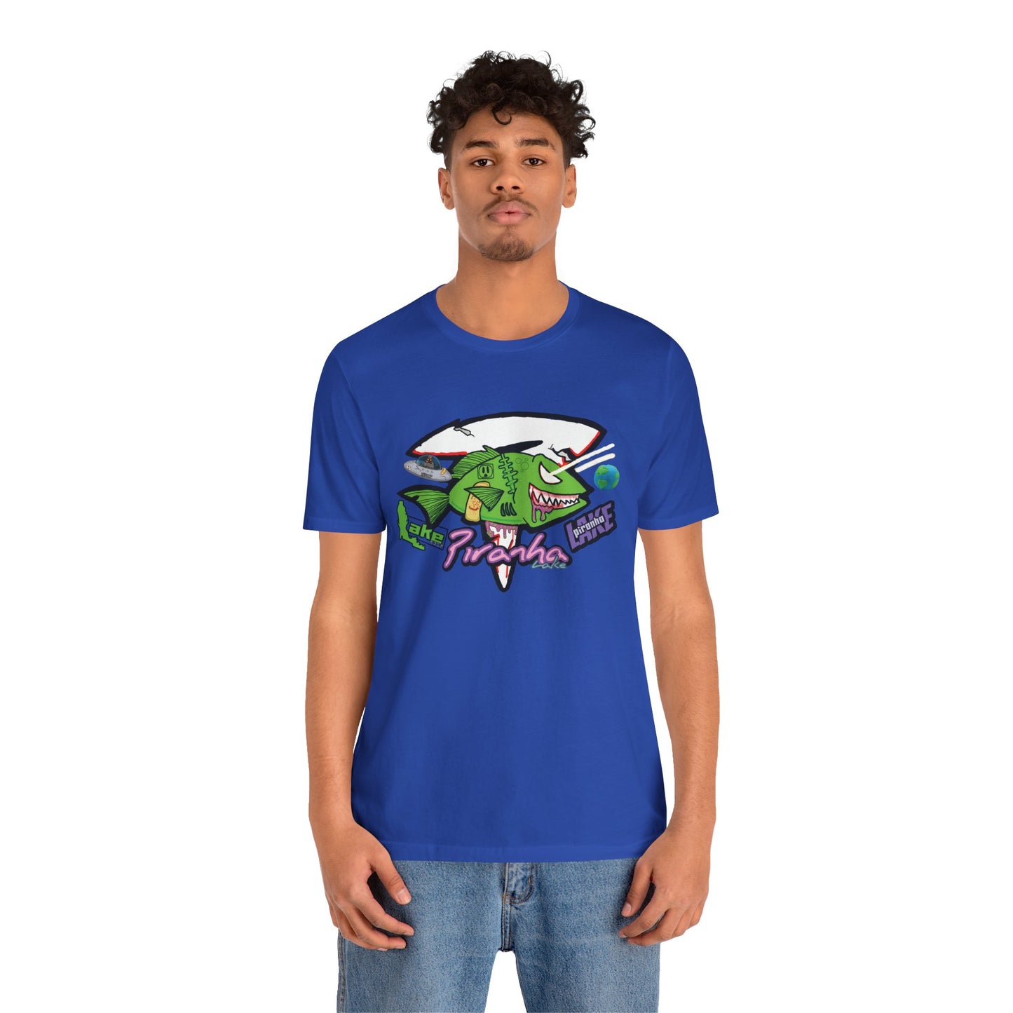 “Piranha Lake Universe” Graphic T-shirt by Piranha Lake (Unisex Jersey Short Sleeve Tee)