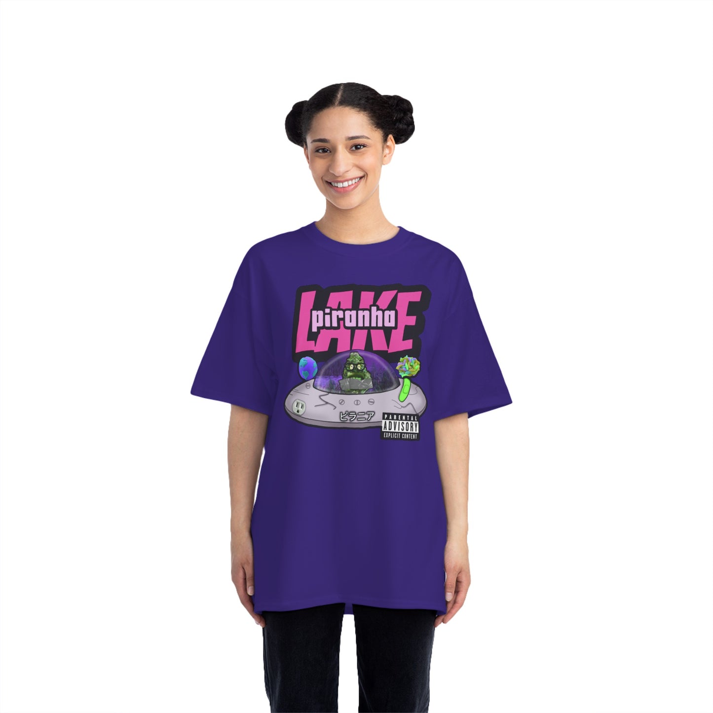 “Lost UFO” by Piranha Lake graphic T-shirt Beefy-T®  Short-Sleeve T-Shirt