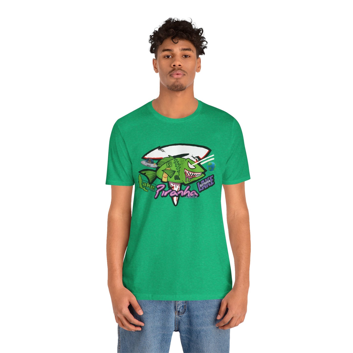 “Piranha Lake Universe” Graphic T-shirt by Piranha Lake (Unisex Jersey Short Sleeve Tee)