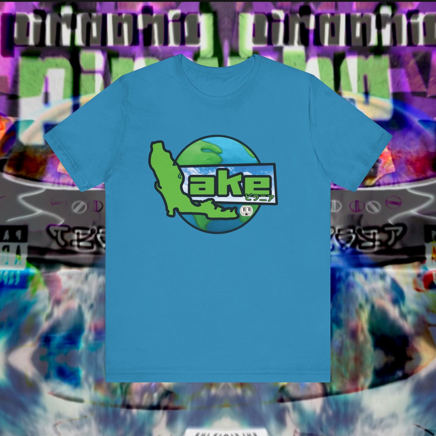 “Lake World” Graphic T-shirt by Piranha Lake (Unisex Jersey Short Sleeve Tee)