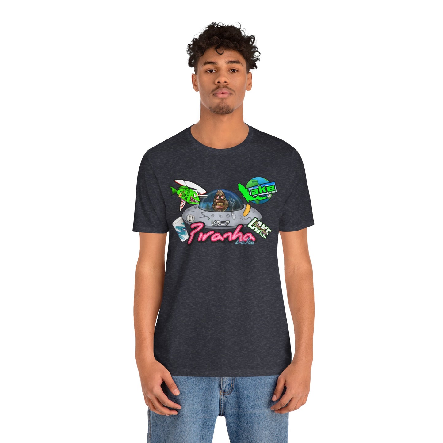 “Piranha Lake Universe 2” Graphic T-shirt by Piranha Lake (Unisex Jersey Short Sleeve Tee)
