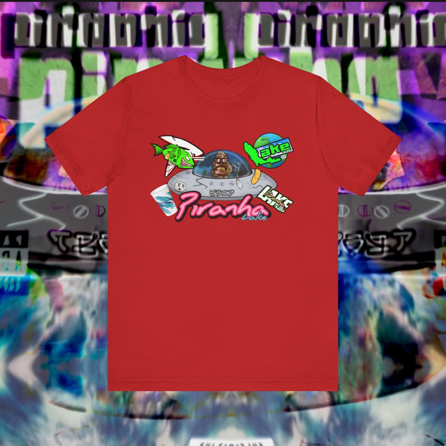 “Piranha Lake Universe 2” Graphic T-shirt by Piranha Lake (Unisex Jersey Short Sleeve Tee)