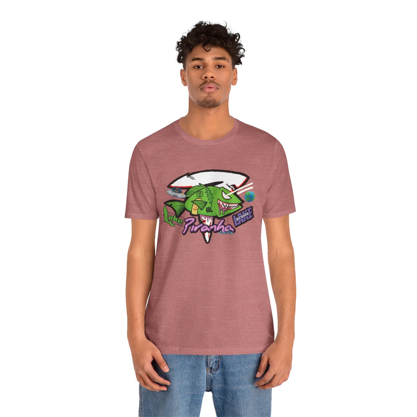 “Piranha Lake Universe” Graphic T-shirt by Piranha Lake (Unisex Jersey Short Sleeve Tee)