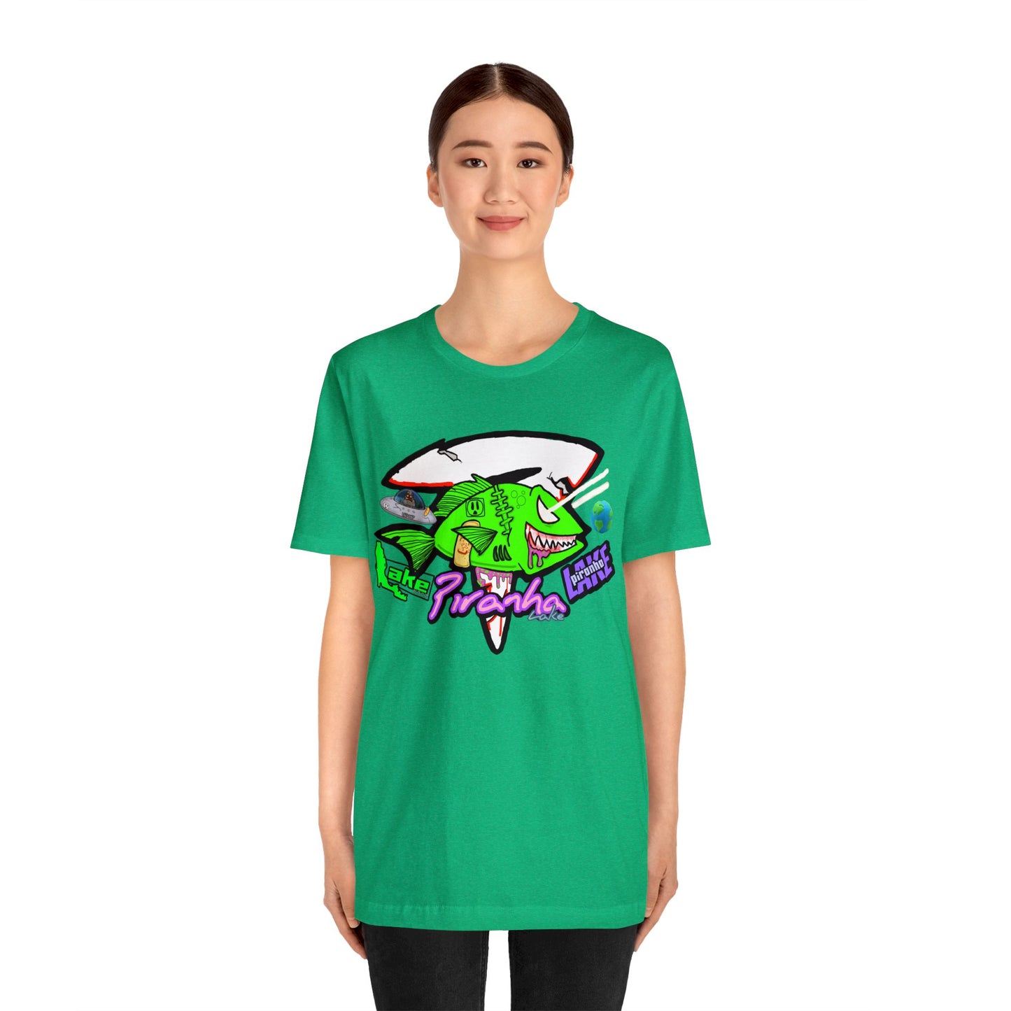 “Piranha Lake Universe” Graphic T-shirt by Piranha Lake (Unisex Jersey Short Sleeve Tee)