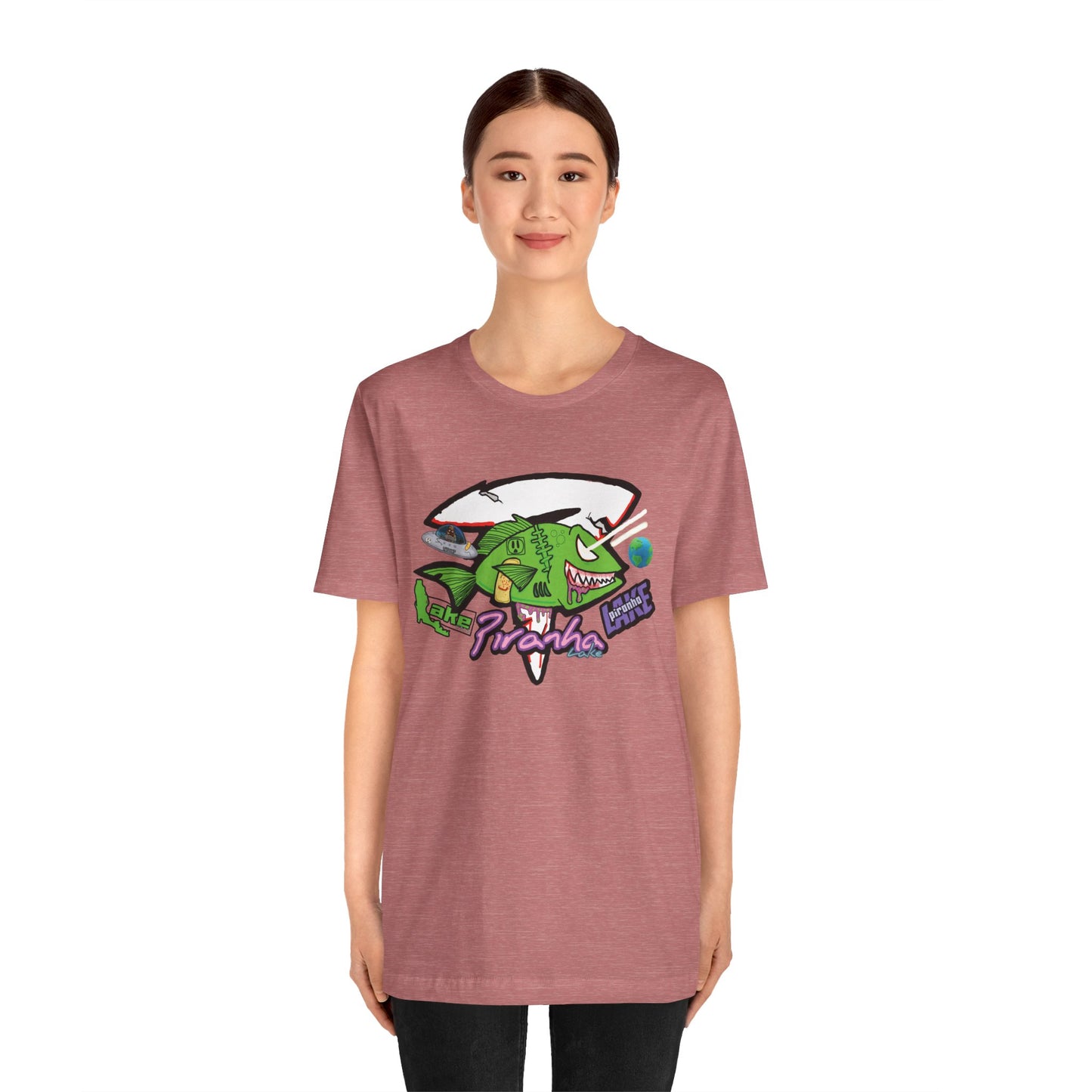 “Piranha Lake Universe” Graphic T-shirt by Piranha Lake (Unisex Jersey Short Sleeve Tee)