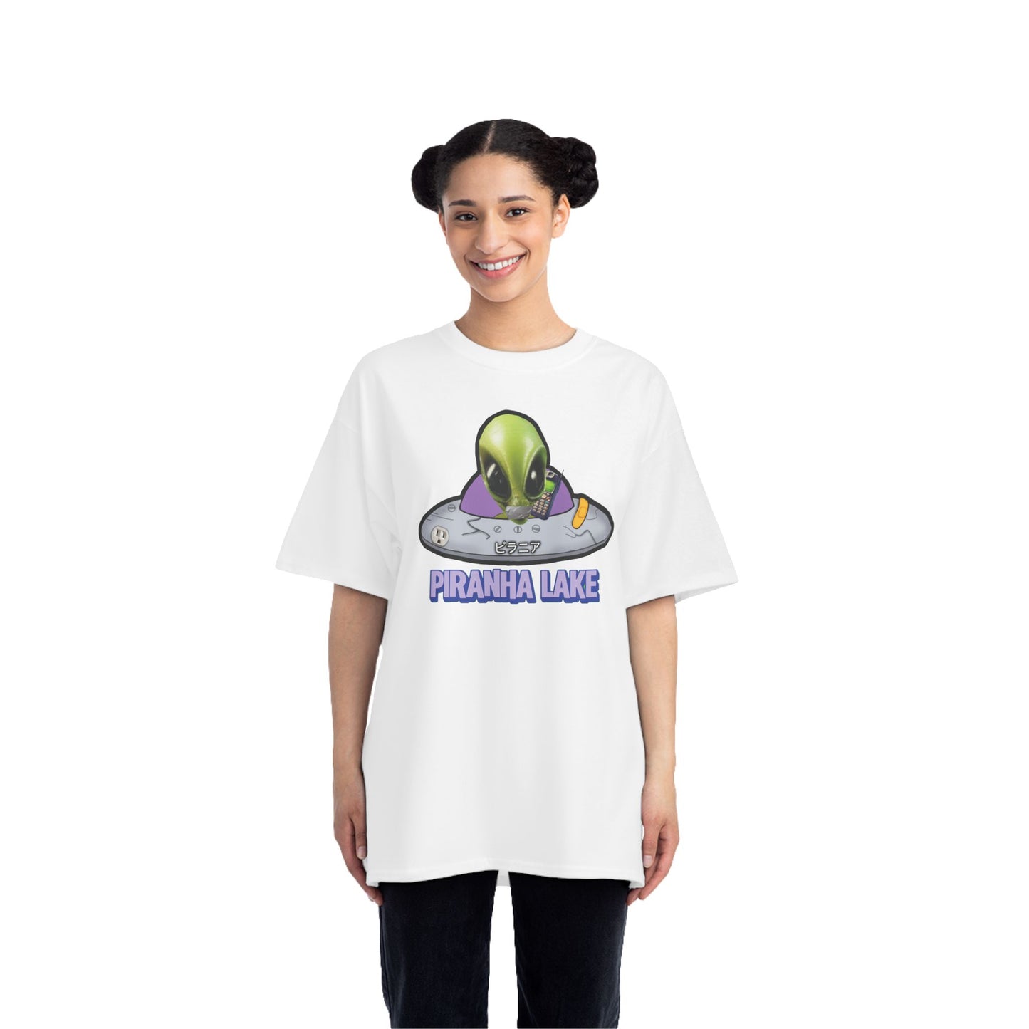 “Missing UFO” by Piranha Lake graphic T-shirt Beefy-T®  Short-Sleeve T-Shirt