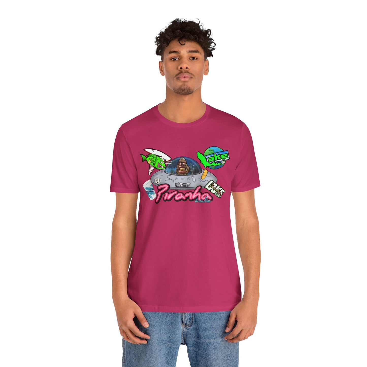 “Piranha Lake Universe 2” Graphic T-shirt by Piranha Lake (Unisex Jersey Short Sleeve Tee)
