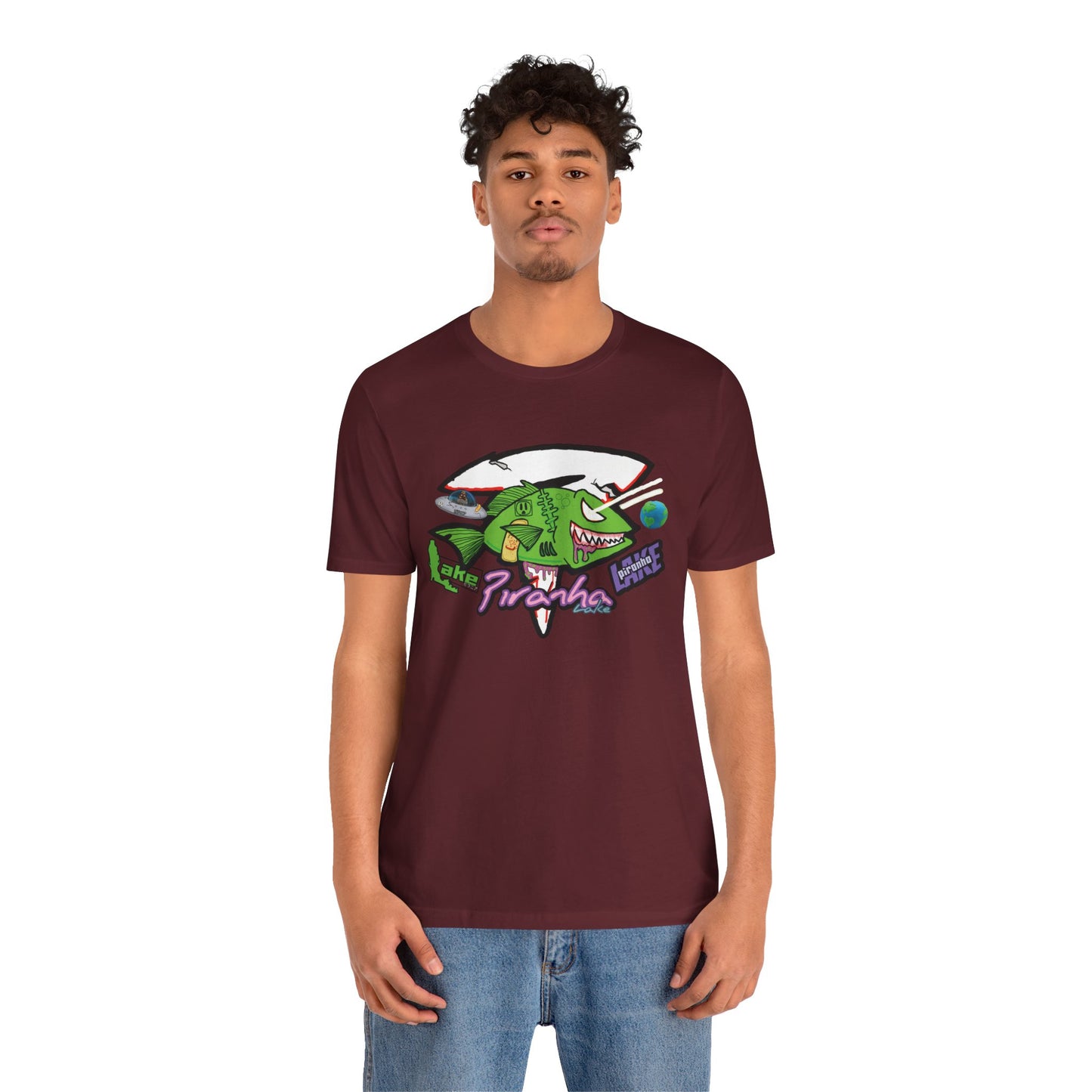 “Piranha Lake Universe” Graphic T-shirt by Piranha Lake (Unisex Jersey Short Sleeve Tee)