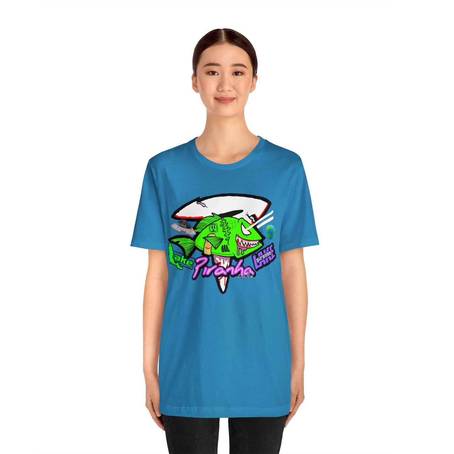 “Piranha Lake Universe” Graphic T-shirt by Piranha Lake (Unisex Jersey Short Sleeve Tee)