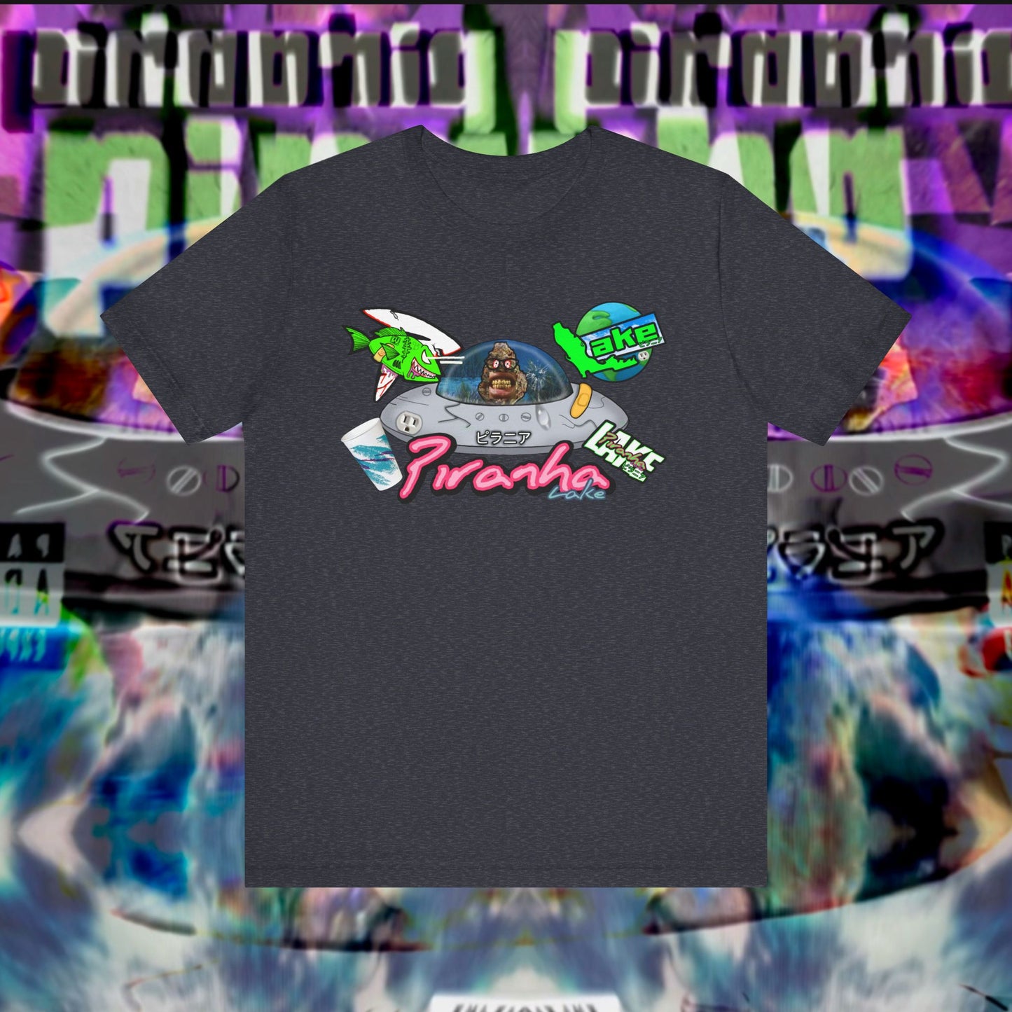 “Piranha Lake Universe 2” Graphic T-shirt by Piranha Lake (Unisex Jersey Short Sleeve Tee)