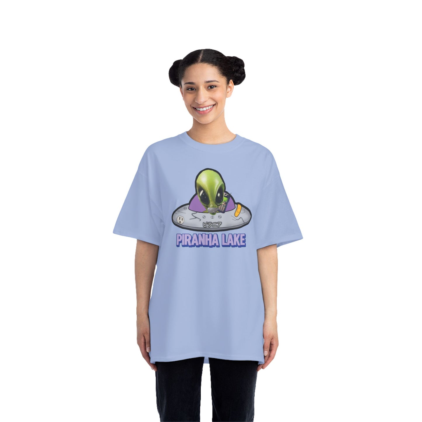 “Missing UFO” by Piranha Lake graphic T-shirt Beefy-T®  Short-Sleeve T-Shirt