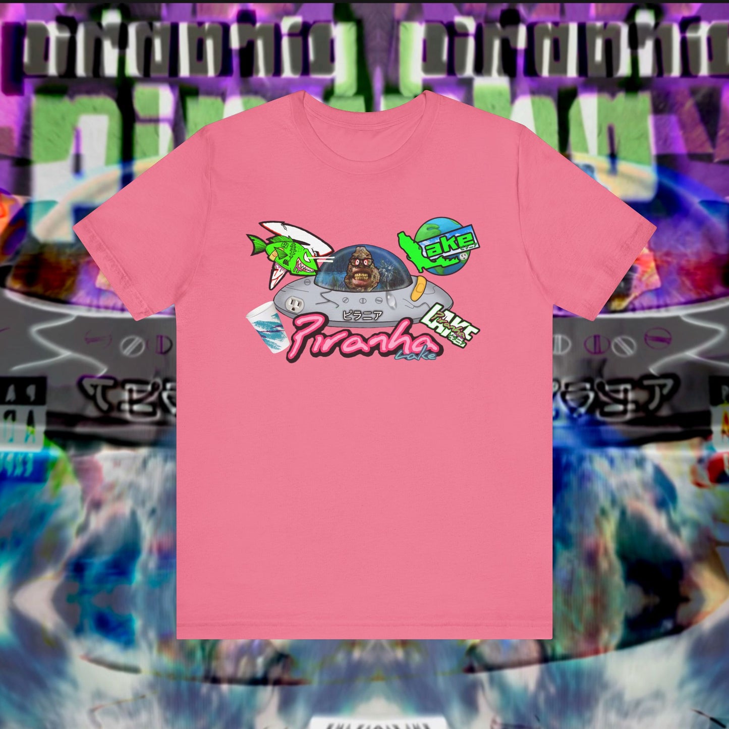 “Piranha Lake Universe 2” Graphic T-shirt by Piranha Lake (Unisex Jersey Short Sleeve Tee)