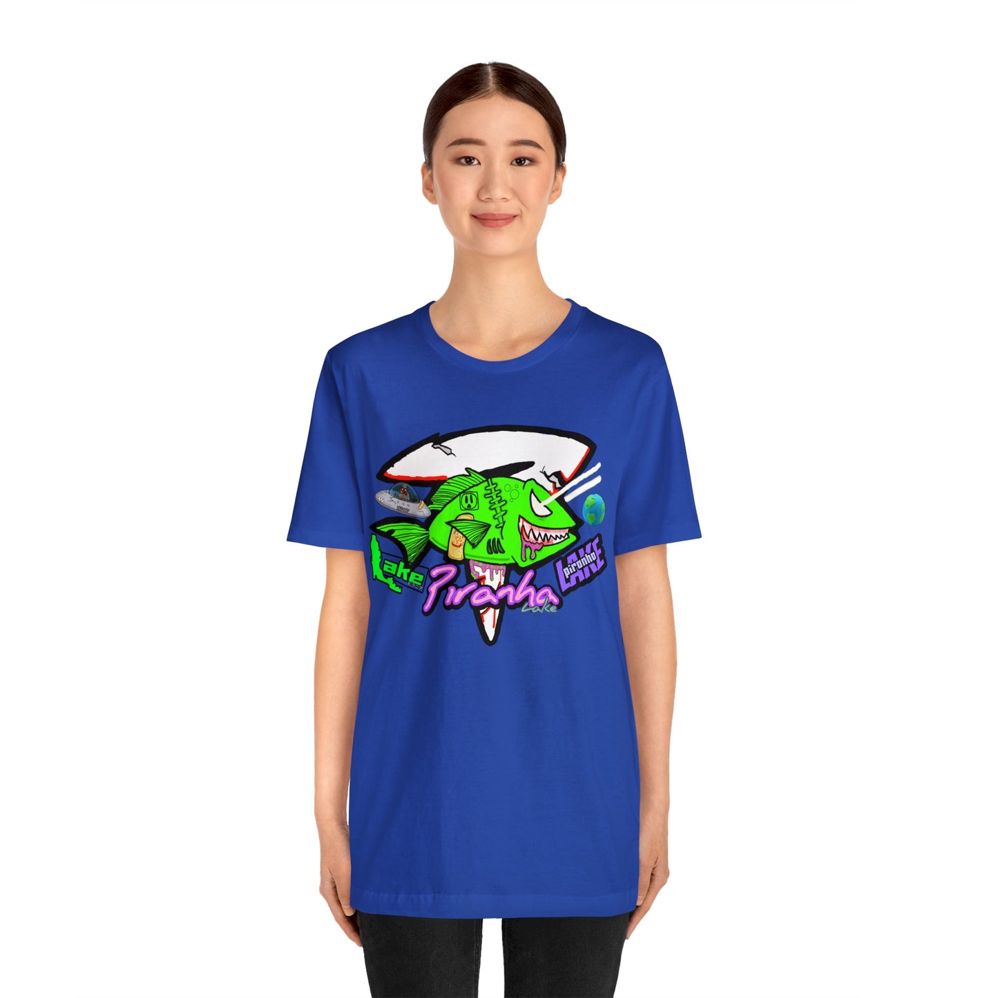 “Piranha Lake Universe” Graphic T-shirt by Piranha Lake (Unisex Jersey Short Sleeve Tee)